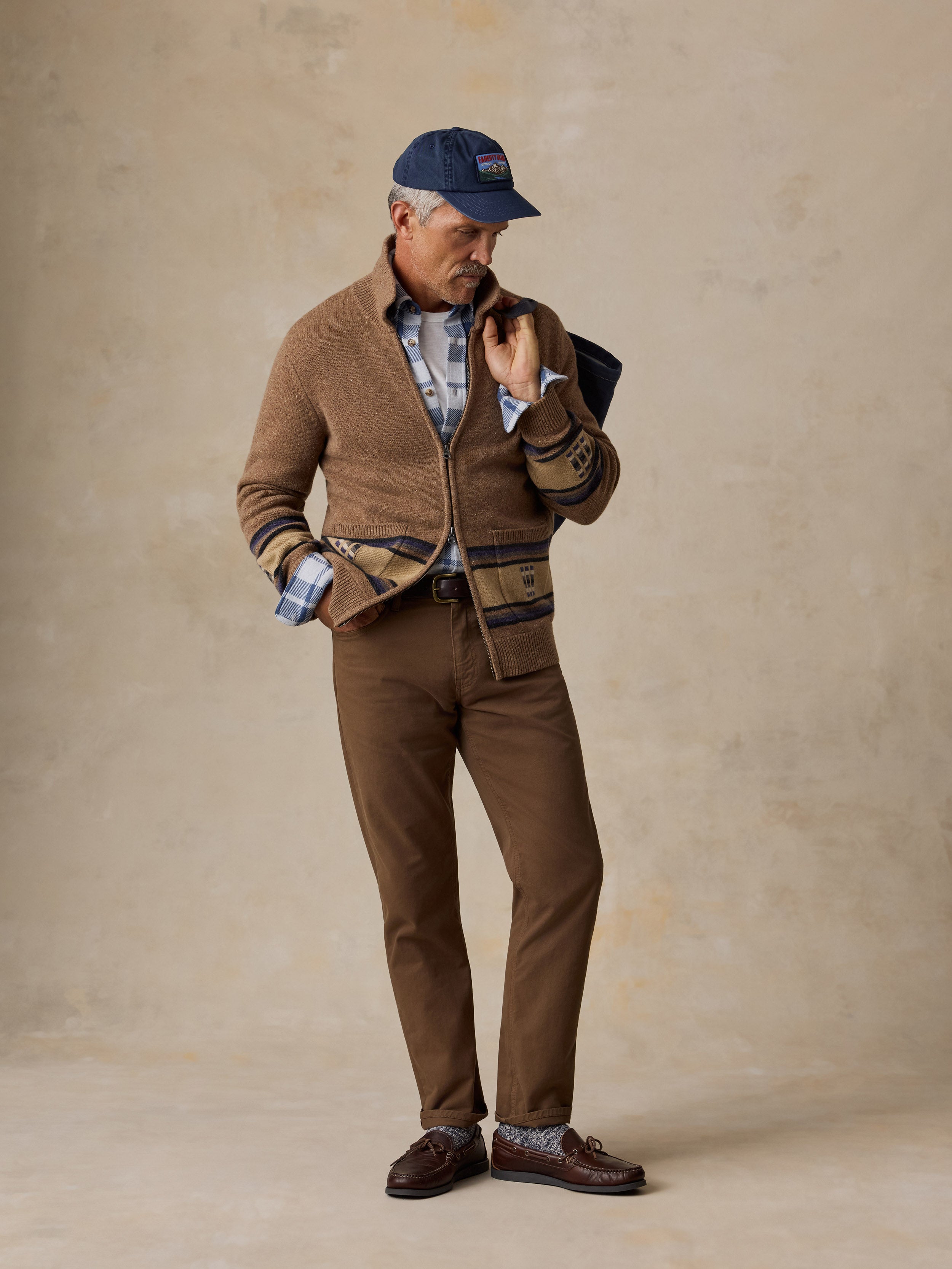 Reserve Twill 5-Pocket Pant - Timber | Faherty Brand