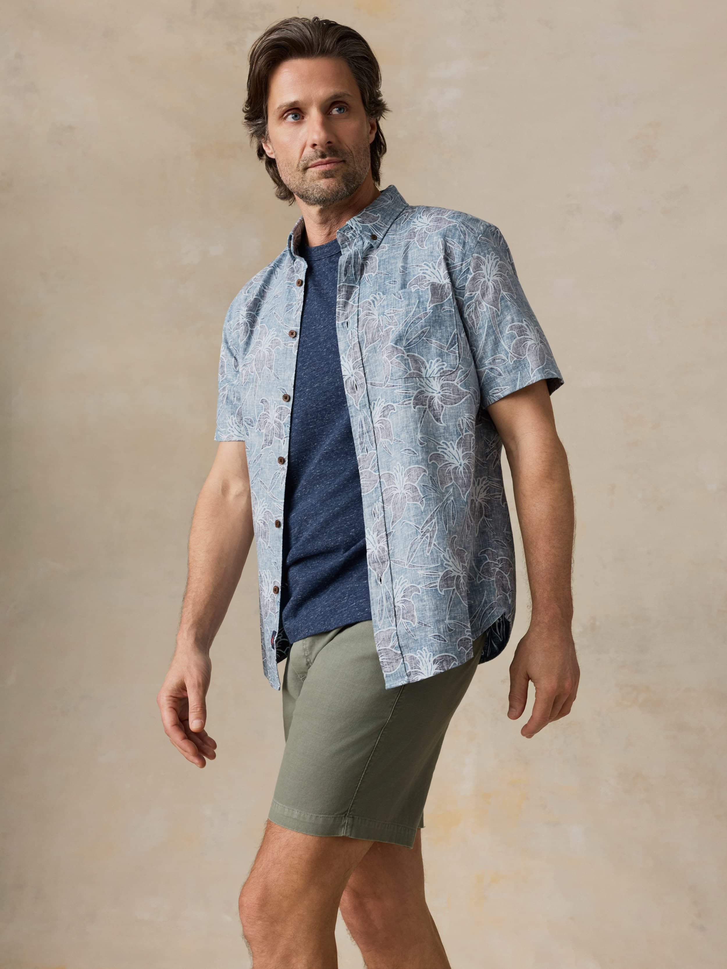  | Essential Drawstring Short - Desert Olive | Faherty Brand