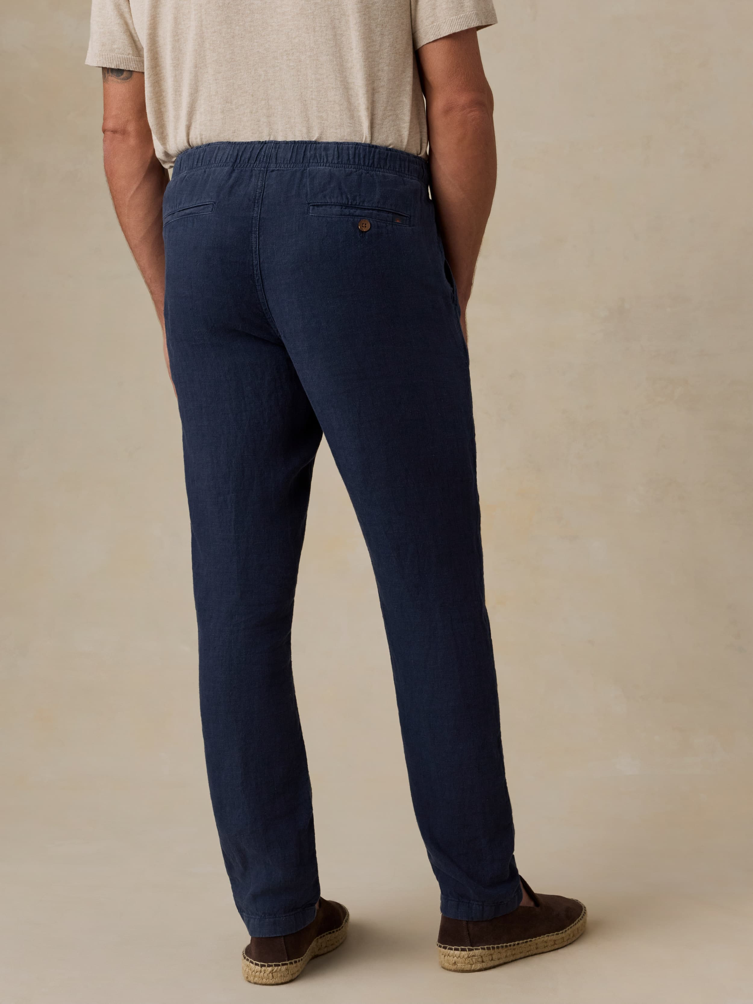 Linen Drawstring Pant - Island Navy | Faherty Brand