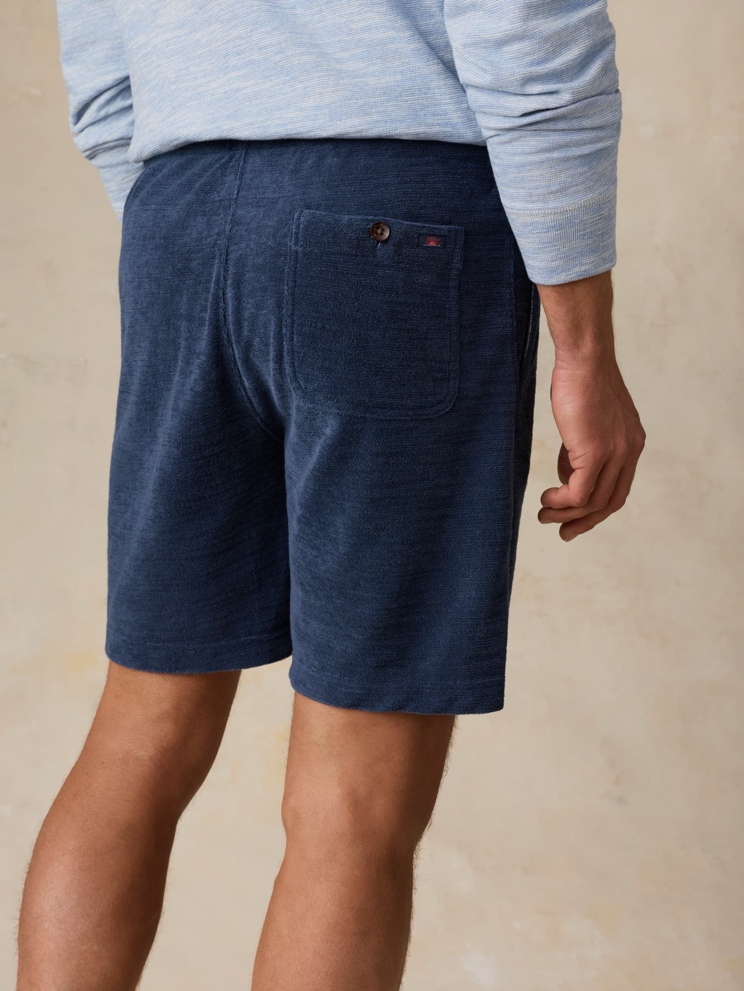 Cabana Towel Terry Sweatshort - Deep Navy | Faherty Brand