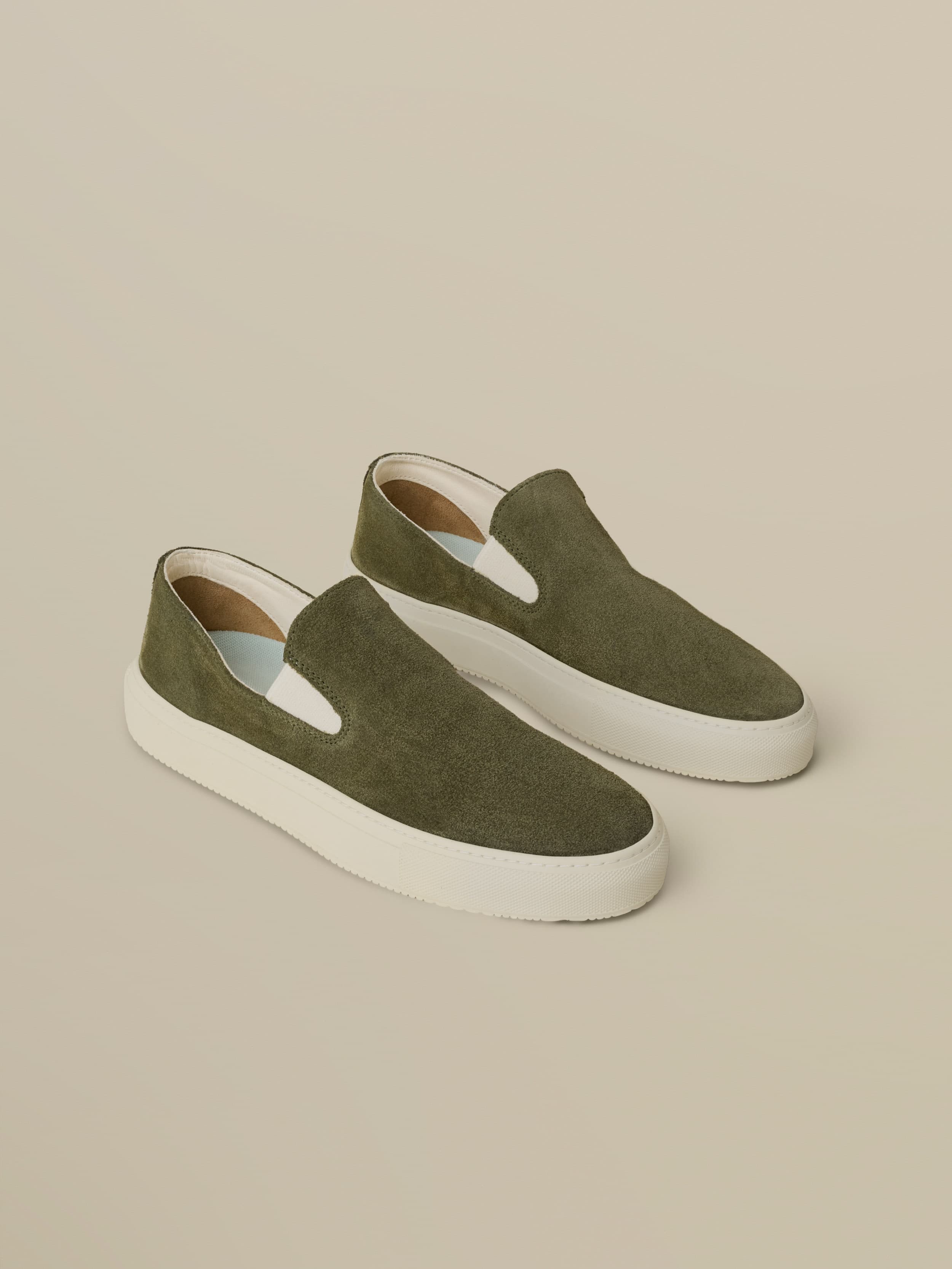  | Faherty X Opie Way Slip On Sneaker - Olive | Faherty Brand