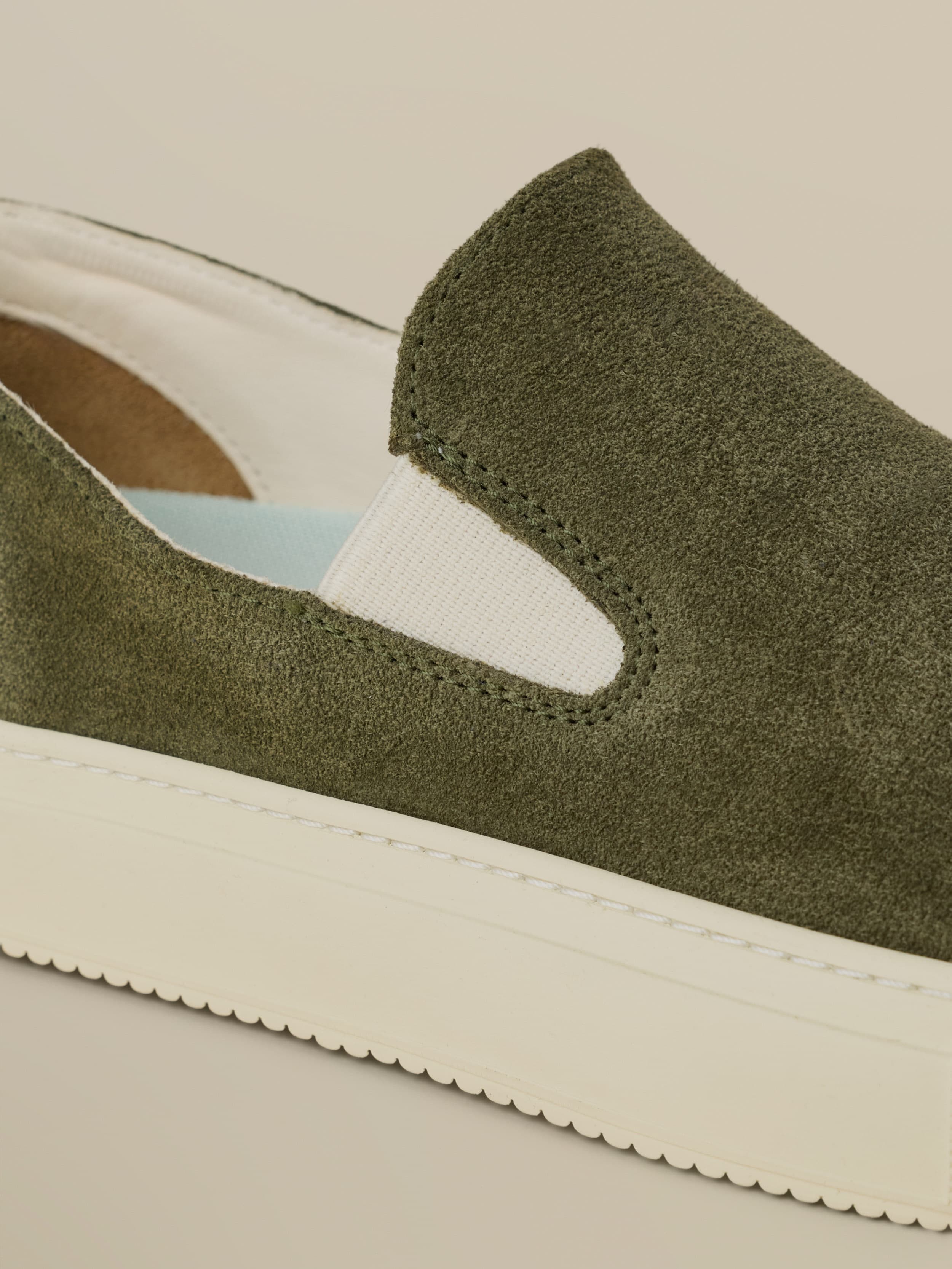  | Faherty X Opie Way Slip On Sneaker - Olive | Faherty Brand