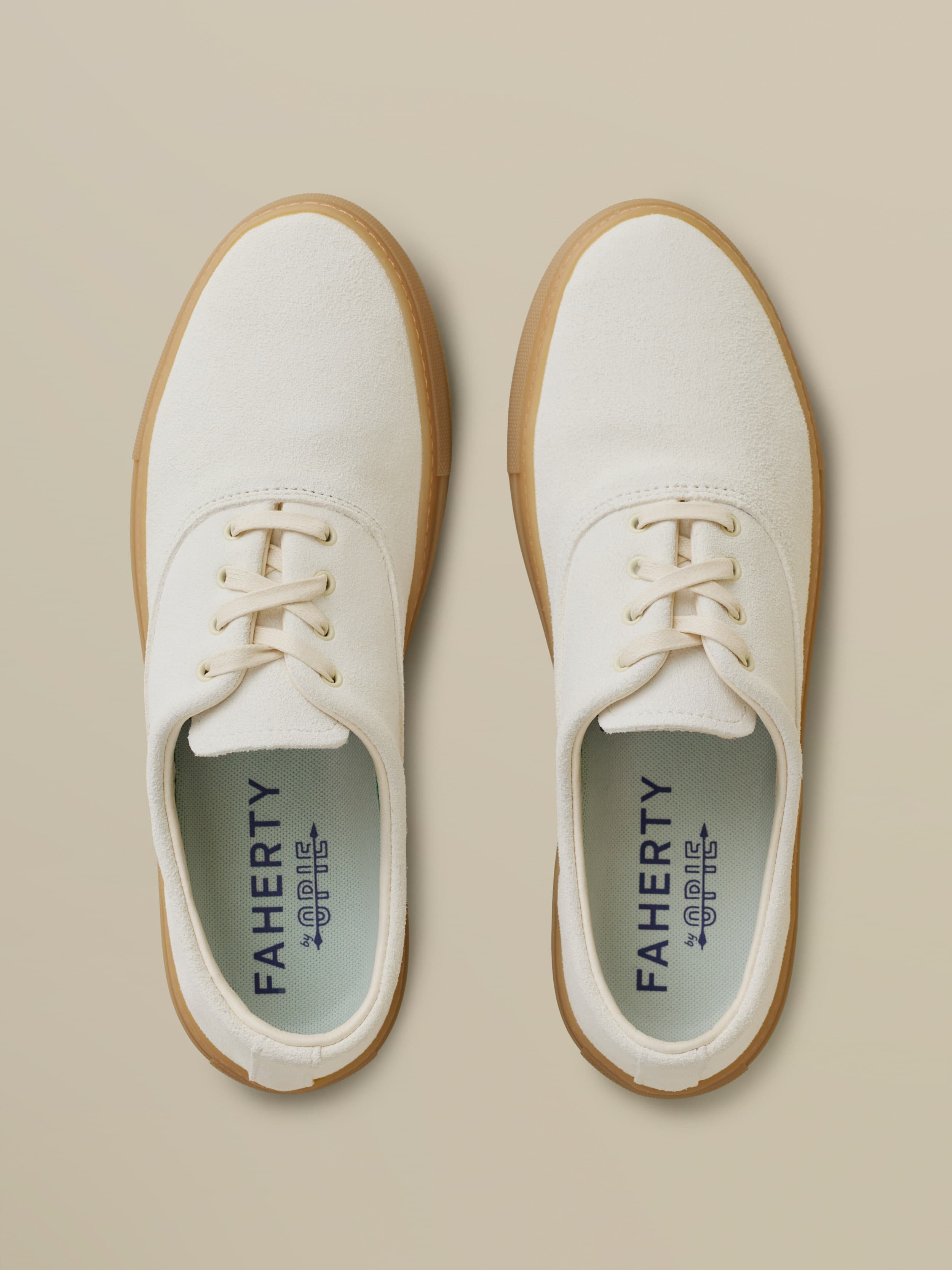 | Faherty X Opie Way Deck Sneaker - Off White | Faherty Brand