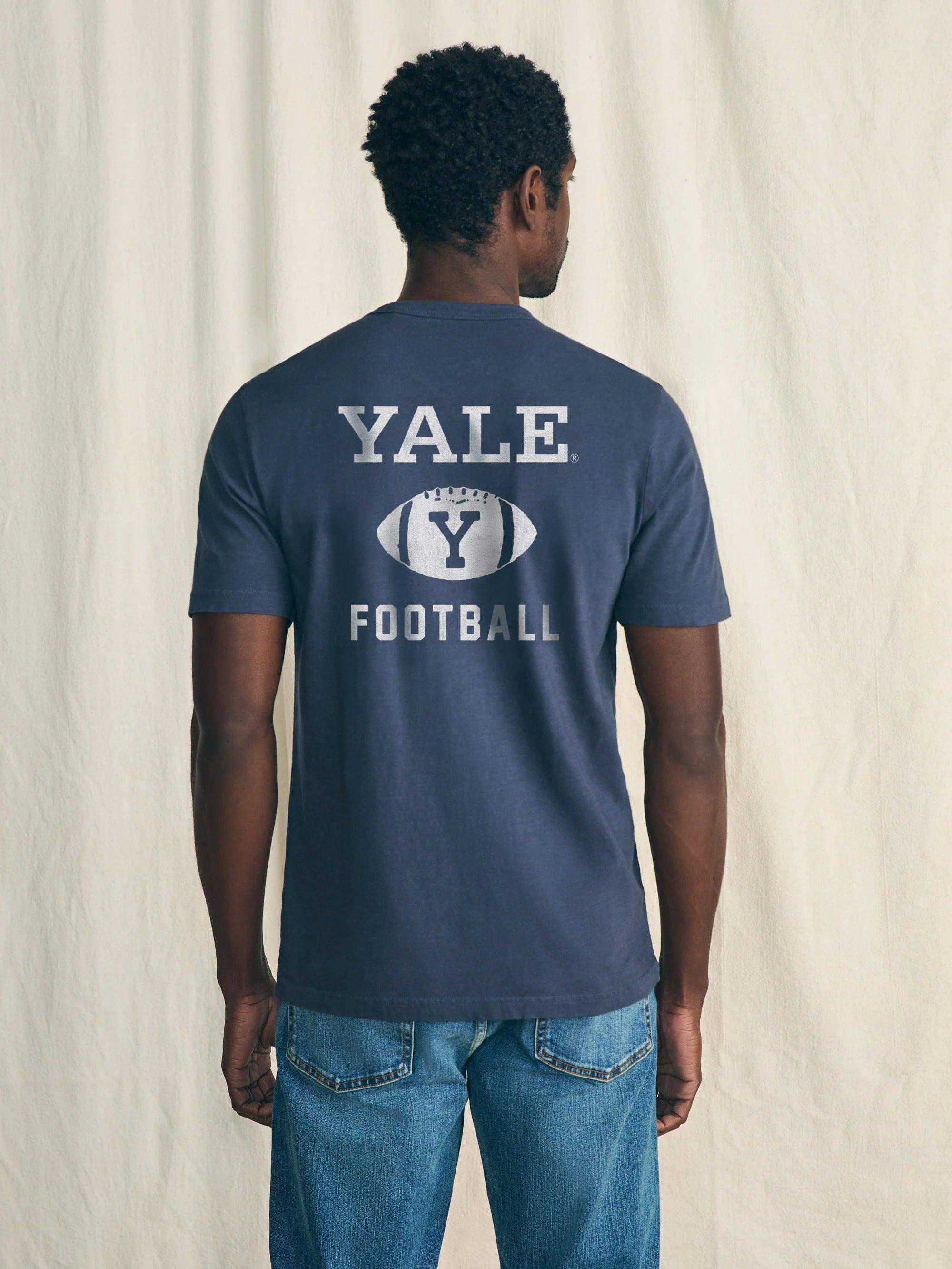 Sunwashed Yale Logo Pocket Tee