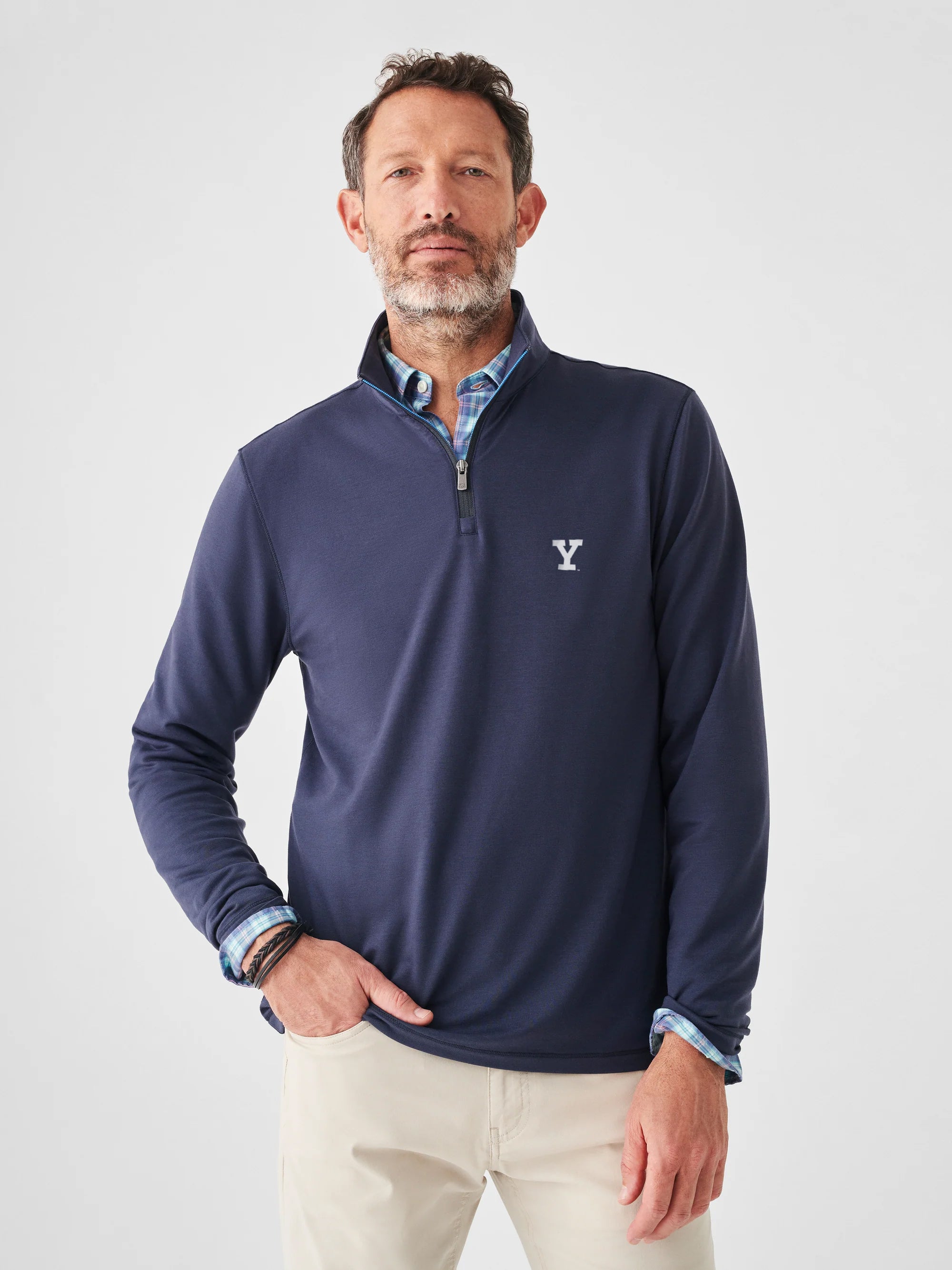 Movement™ Yale Logo Quarter Zip - Blue Nights