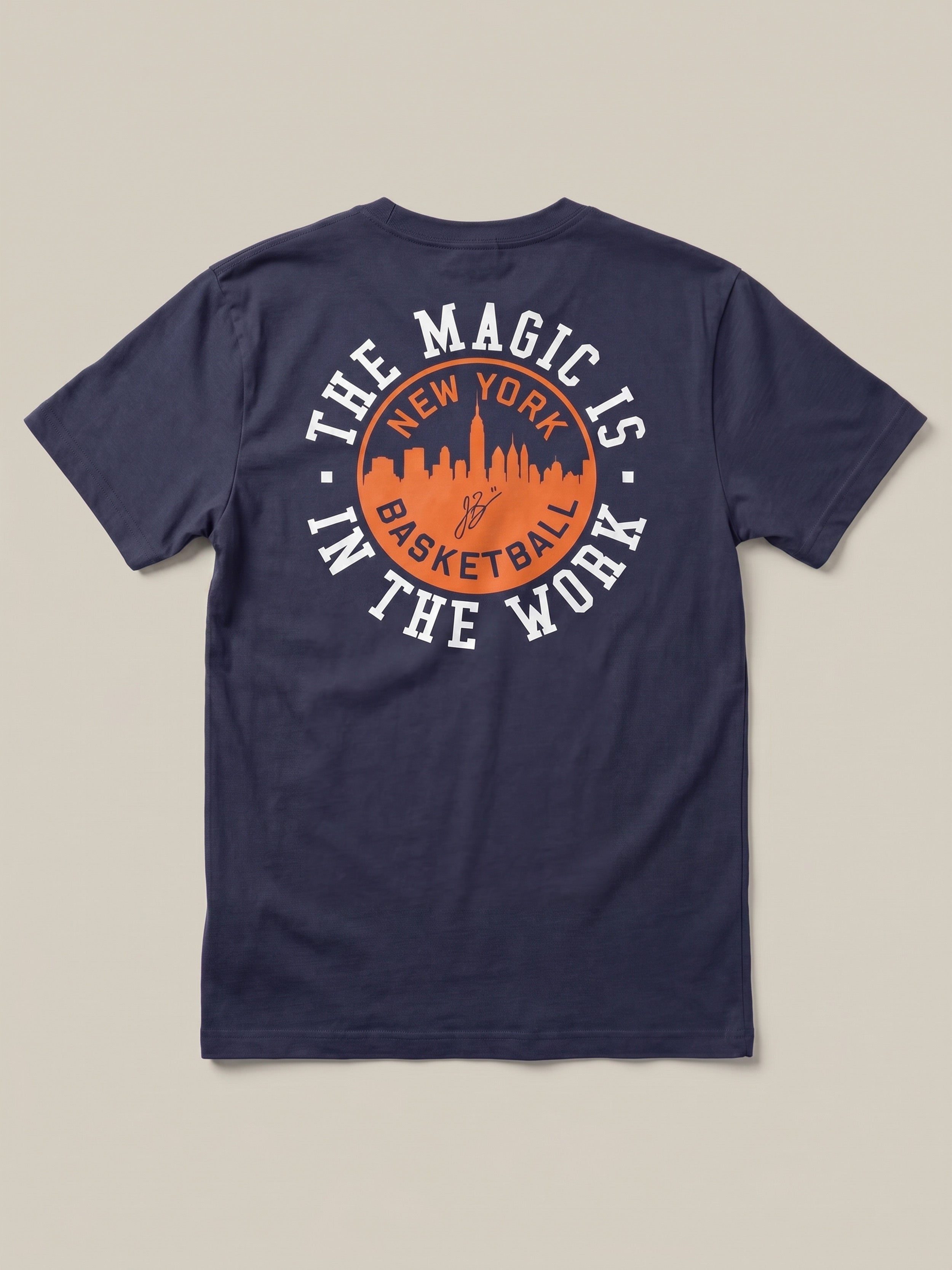 Jalen Brunson Sunwashed Tee - Dune Navy | Faherty Brand
