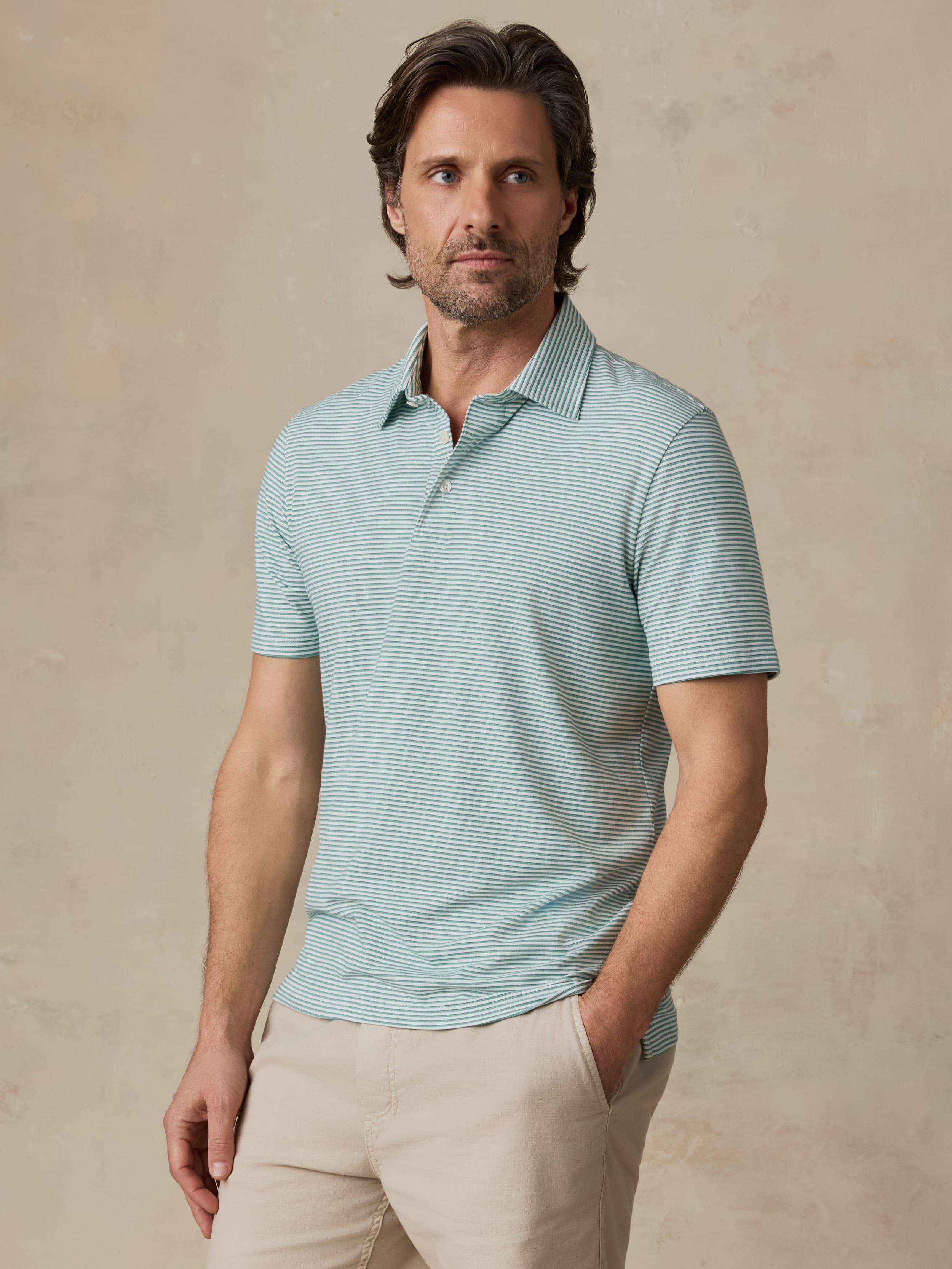 Faherty Men's Short-Sleeve Movement Polo Shirt