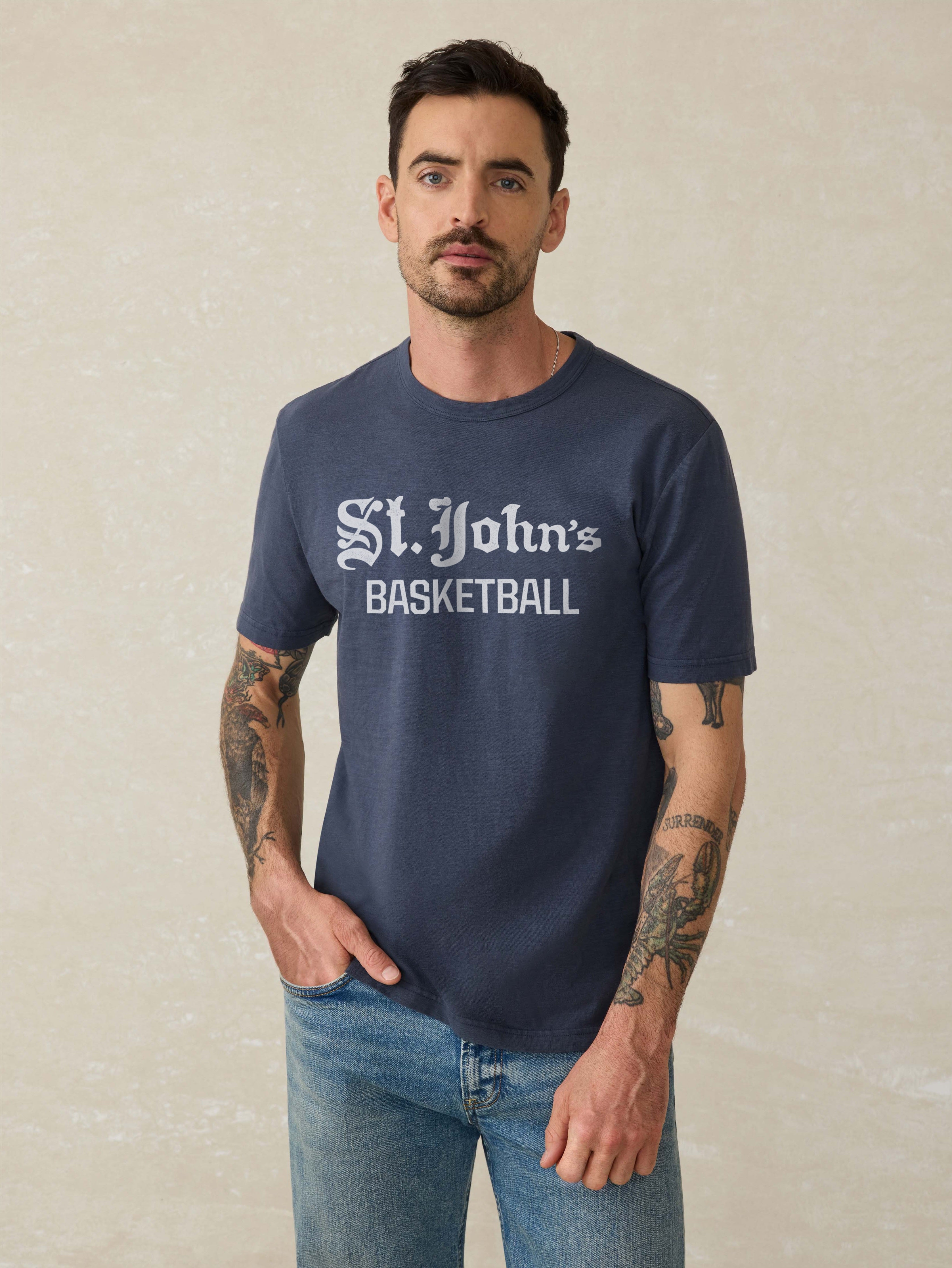 St. John's Sunwashed Tee - Dune Navy