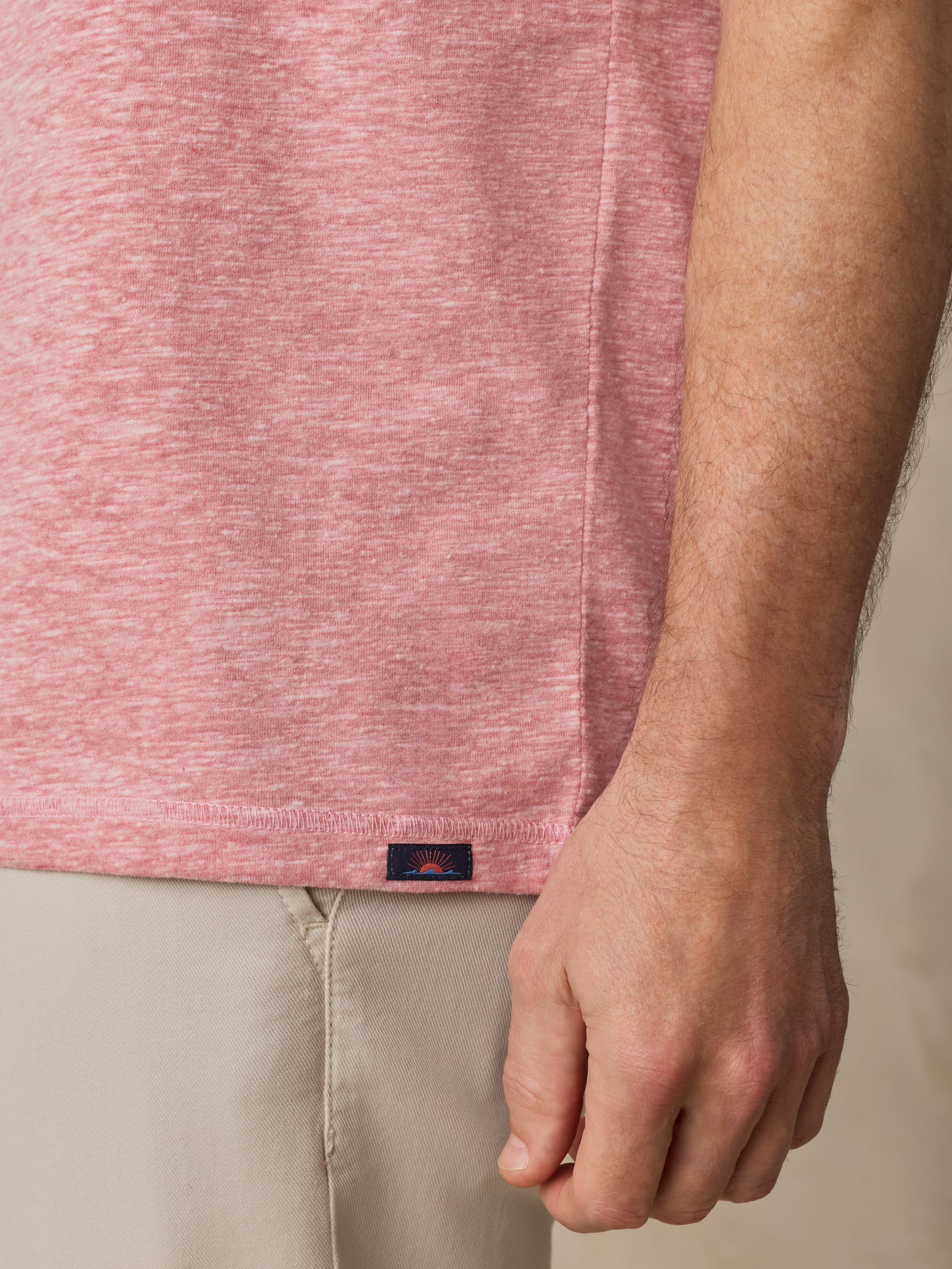  | Short-Sleeve Breeze Henley - Faded Flag | Faherty Brand
