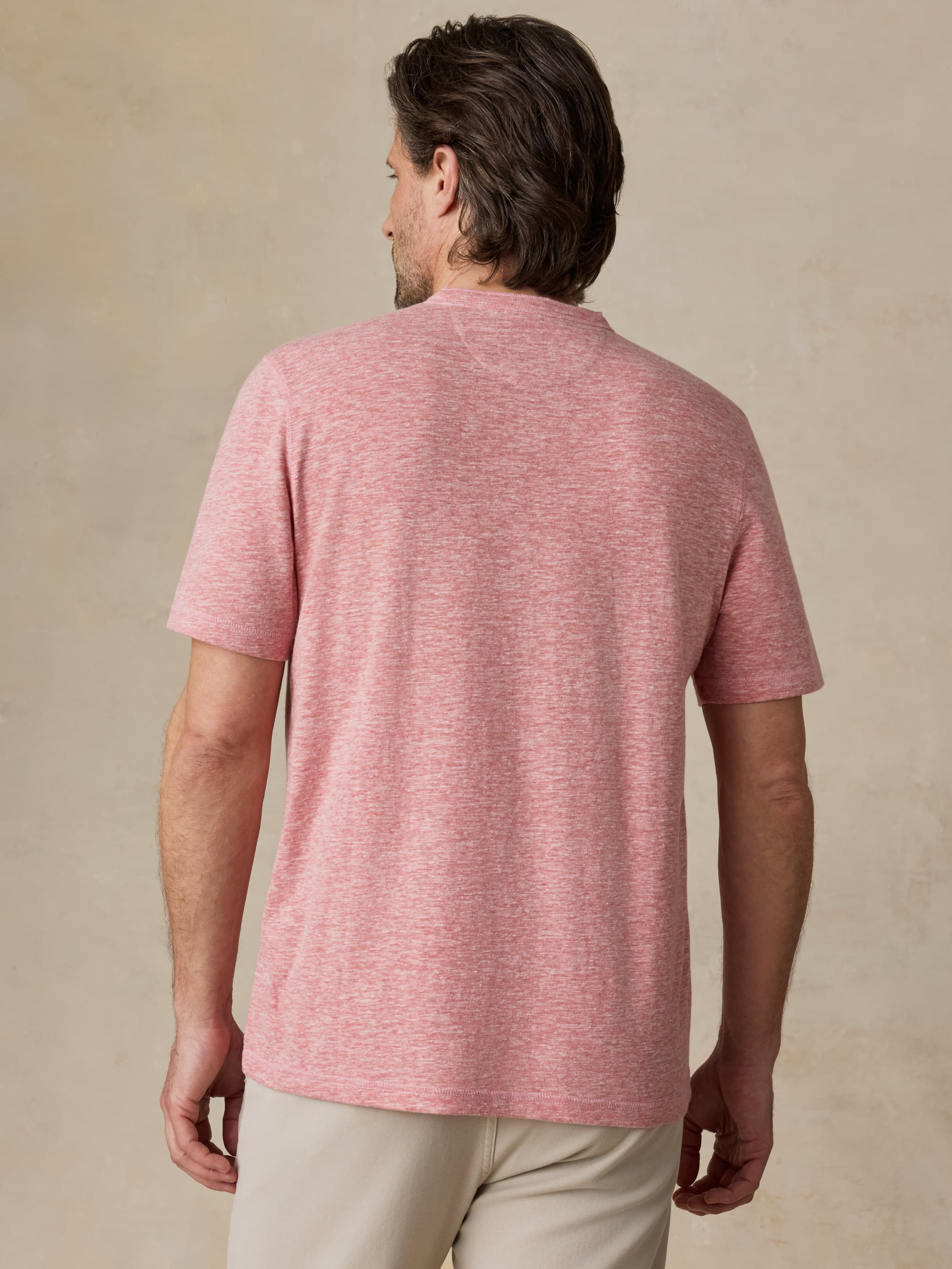  | Short-Sleeve Breeze Henley - Faded Flag | Faherty Brand