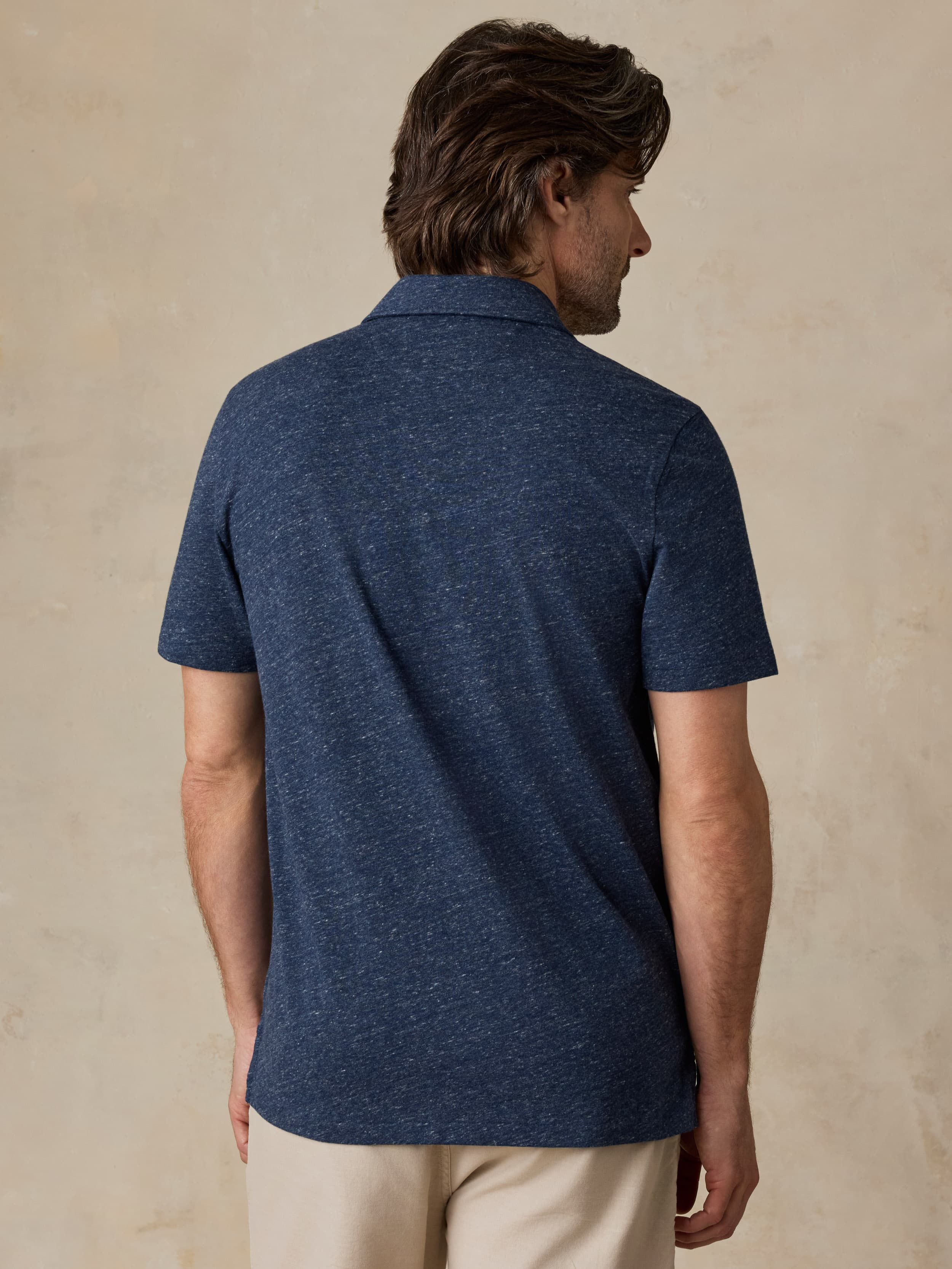  | Short-Sleeve Breeze Polo - Midnight Skies Heather | Faherty Brand