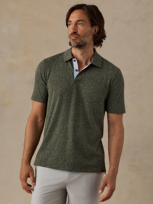 Short-Sleeve Breeze Polo - Olive Cliff Heather