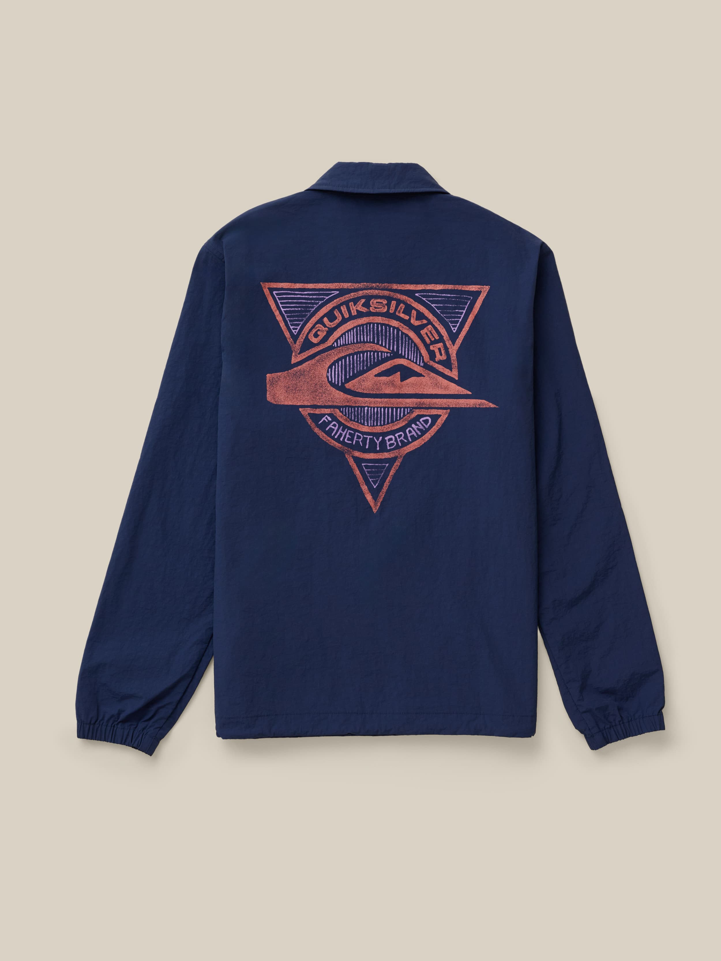 Faherty x Quiksilver Coaches Jacket - Huntington Navy | Faherty Brand