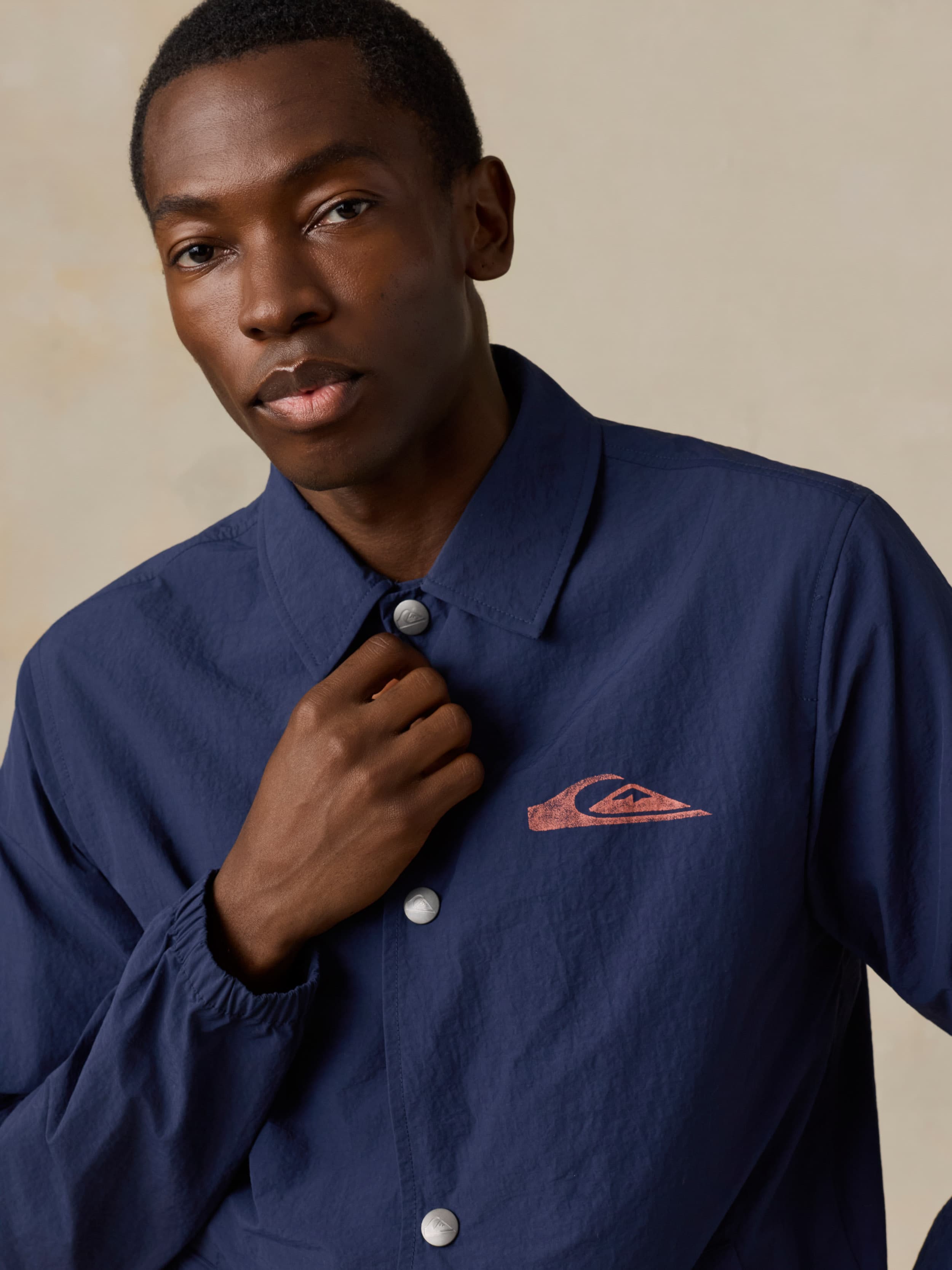 Faherty x Quiksilver Coaches Jacket - Huntington Navy | Faherty Brand