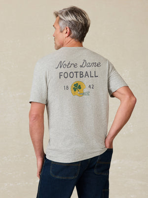 Notre Dame Sunwashed Tee - Granite Heather