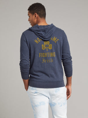 Notre Dame Sunwashed Organic Hoodie - Blue Nights