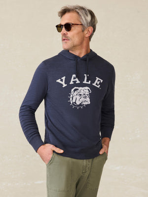 Yale Sunwashed Midweight Organic Hoodie - Blue Nights