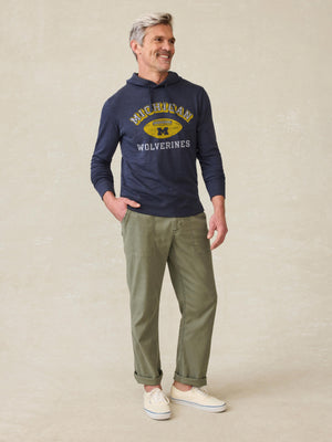 University of Michigan Sunwashed Slub Hoodie - Blue Nights
