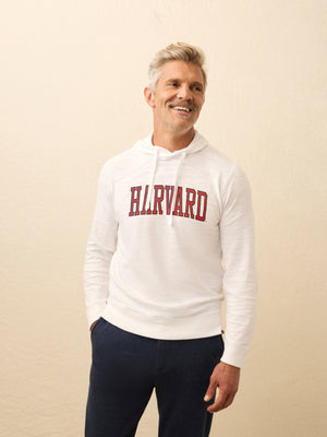 Harvard Sunwashed Midweight Organic Hoodie - White