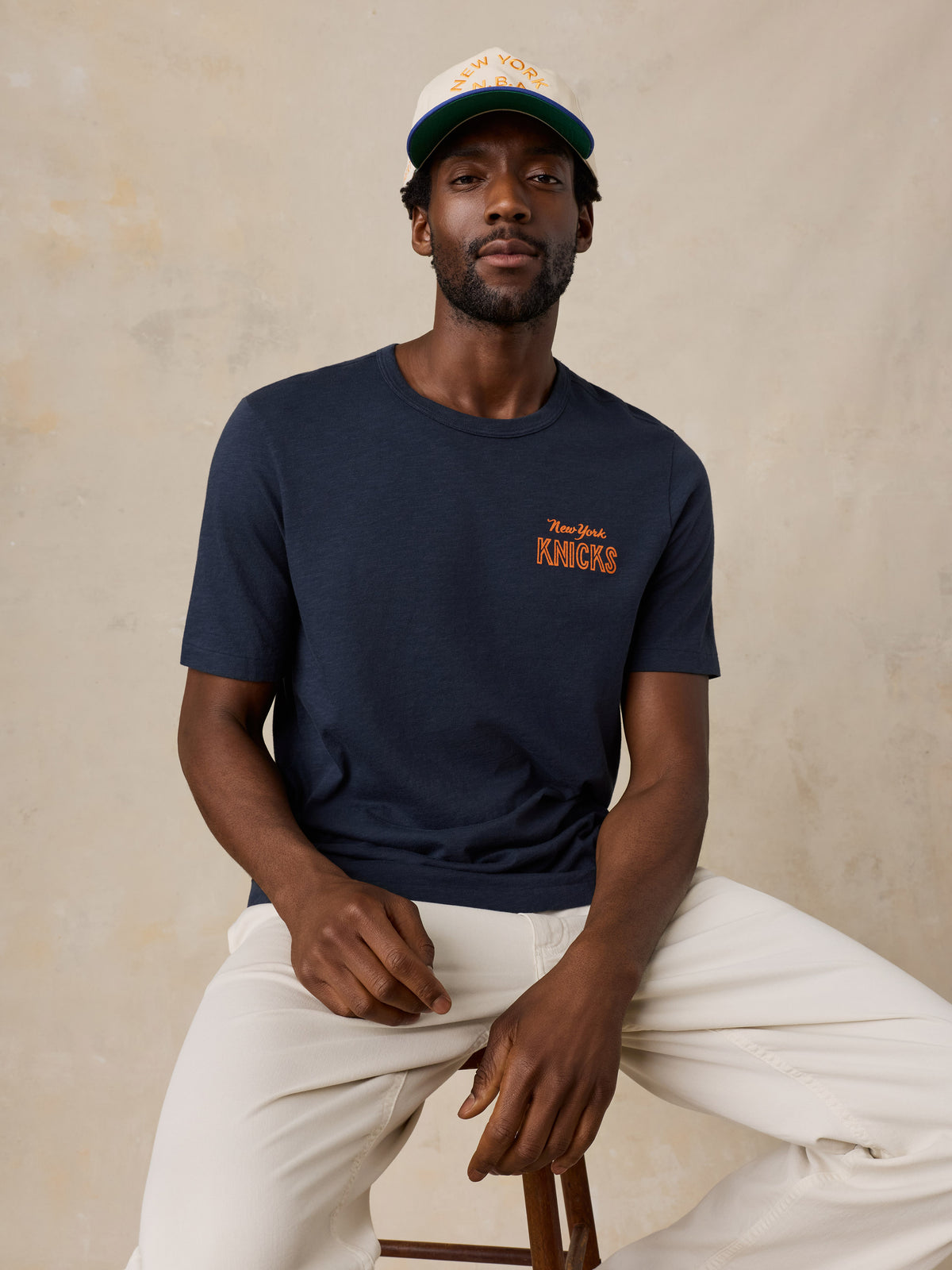 NY Knicks Sunwashed Regenerative Tee - Lighthouse Navy, image 3 of 6