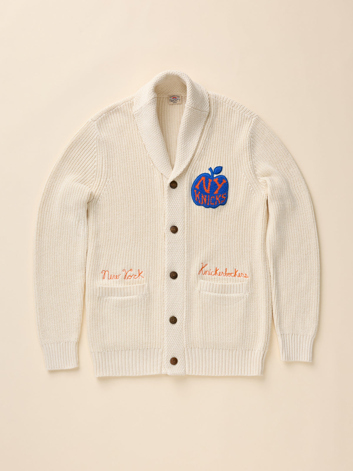An off-white NY Knicks cardigan, image 2 of 7