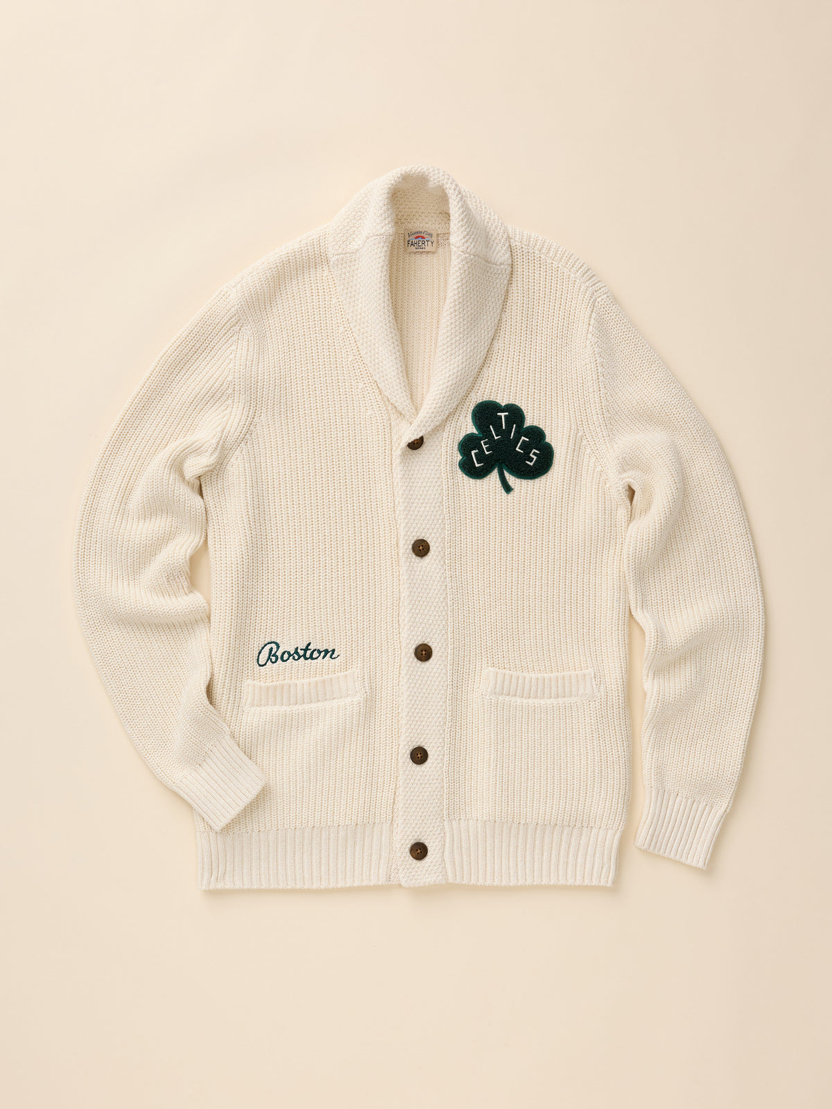 An off-white Boston Celtics cardigan, image 7 of 7