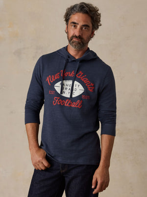 NY Giants Sunwashed Organic Hoodie - Blue Nights