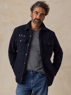 NY Giants Range Fleece Lined CPO - Navy Shadow Twill