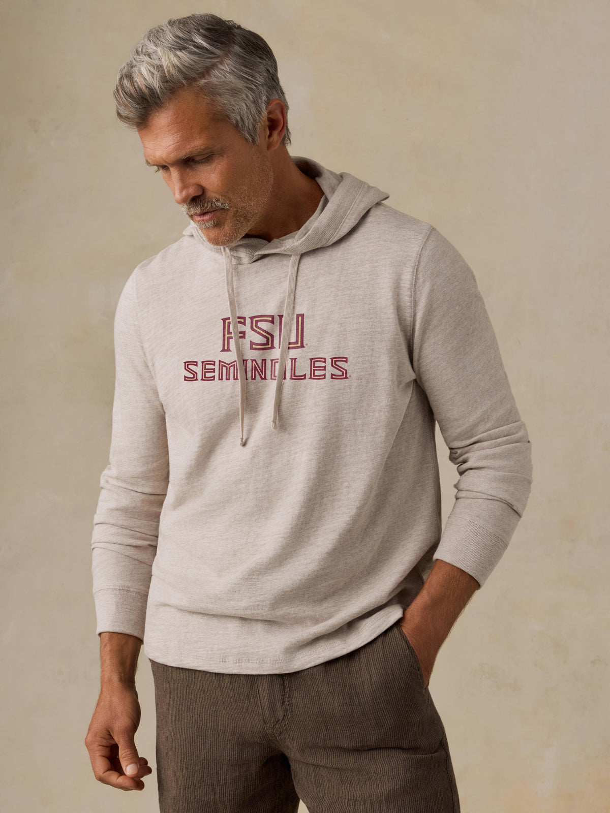 Florida State University Sunwashed Organic Hoodie - Oat Plains Heather, image 1 of 1