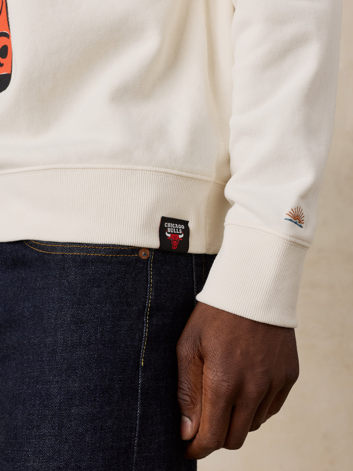 Chicago Bulls High Standard Fleece Crew - Cabo Blanco, image 4 of 6