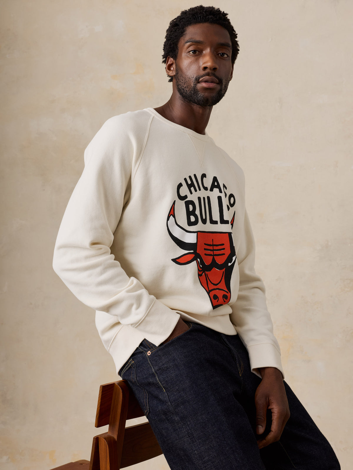 Chicago Bulls High Standard Fleece Crew - Cabo Blanco, image 5 of 6