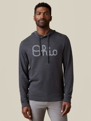 Ohio State Sunwashed Organic Hoodie - Graphite
