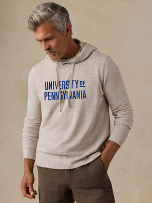 University of Pennsylvania Sunwashed Organic Hoodie - Oat Plains Heather