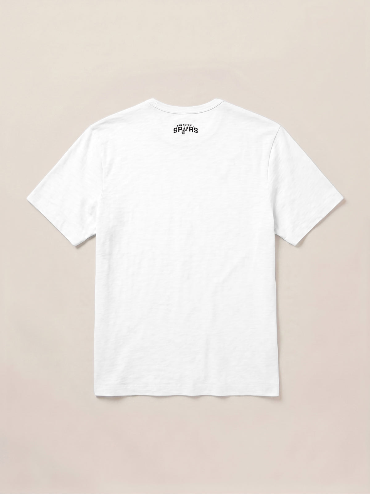 A white San Antonio Spurs tee viewed from behind, image 4 of 4