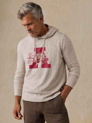 University of Arkansas Sunwashed Organic Hoodie - Oat Plains Heather
