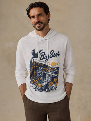 Faherty x Parks Project Big Sur Sunwashed Organic Hoodie - White