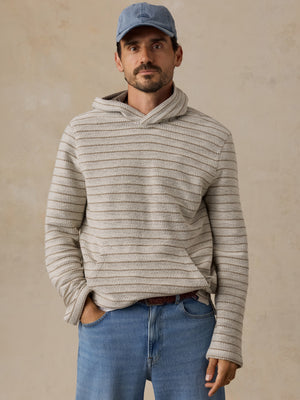 Whitewater Hoodie - Stone Brown Stripe