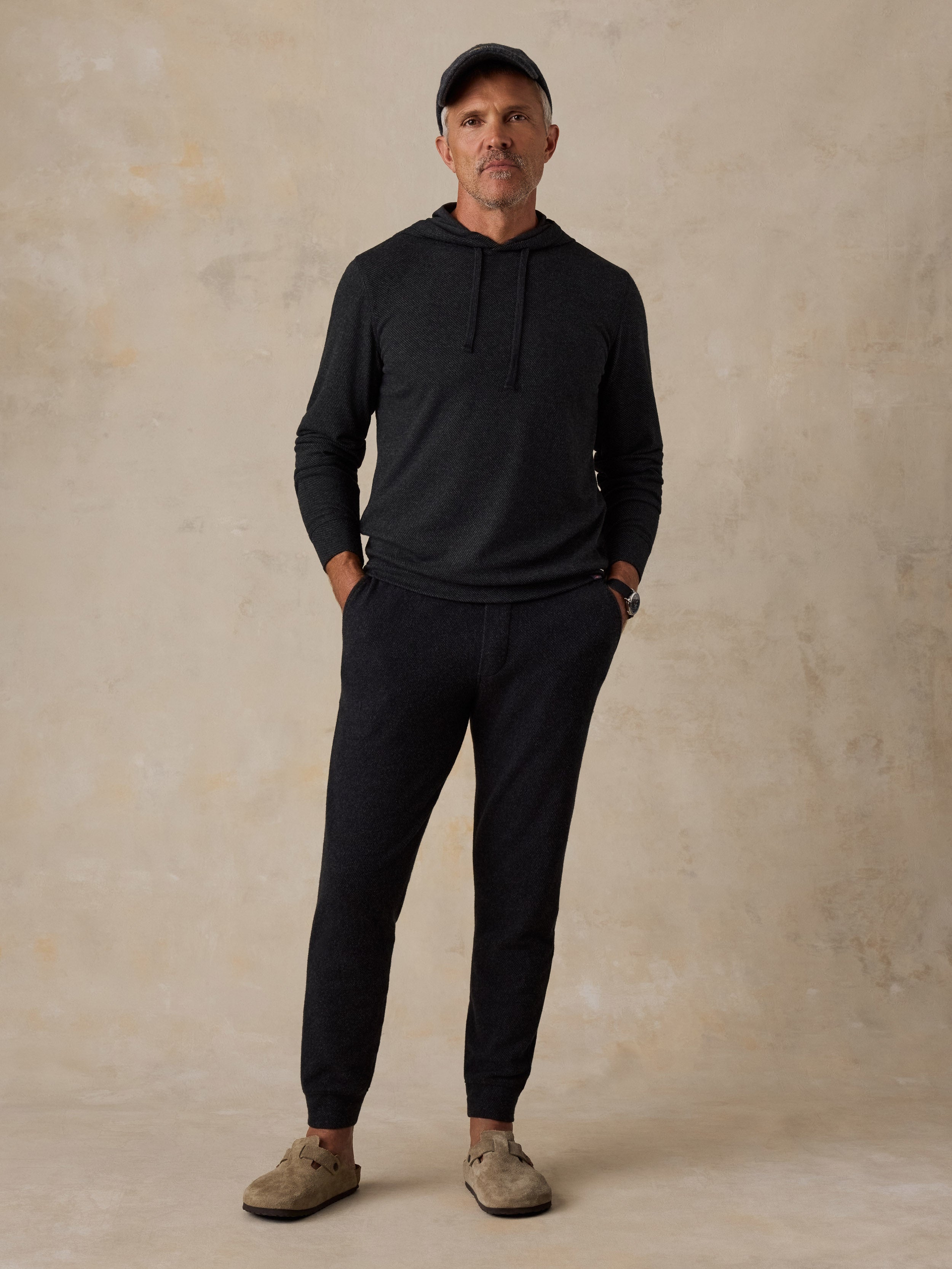Legend Sweater Hoodie - Heathered Black Twill
