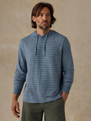 Sunwashed Organic Hoodie - Marine Rock Stripe