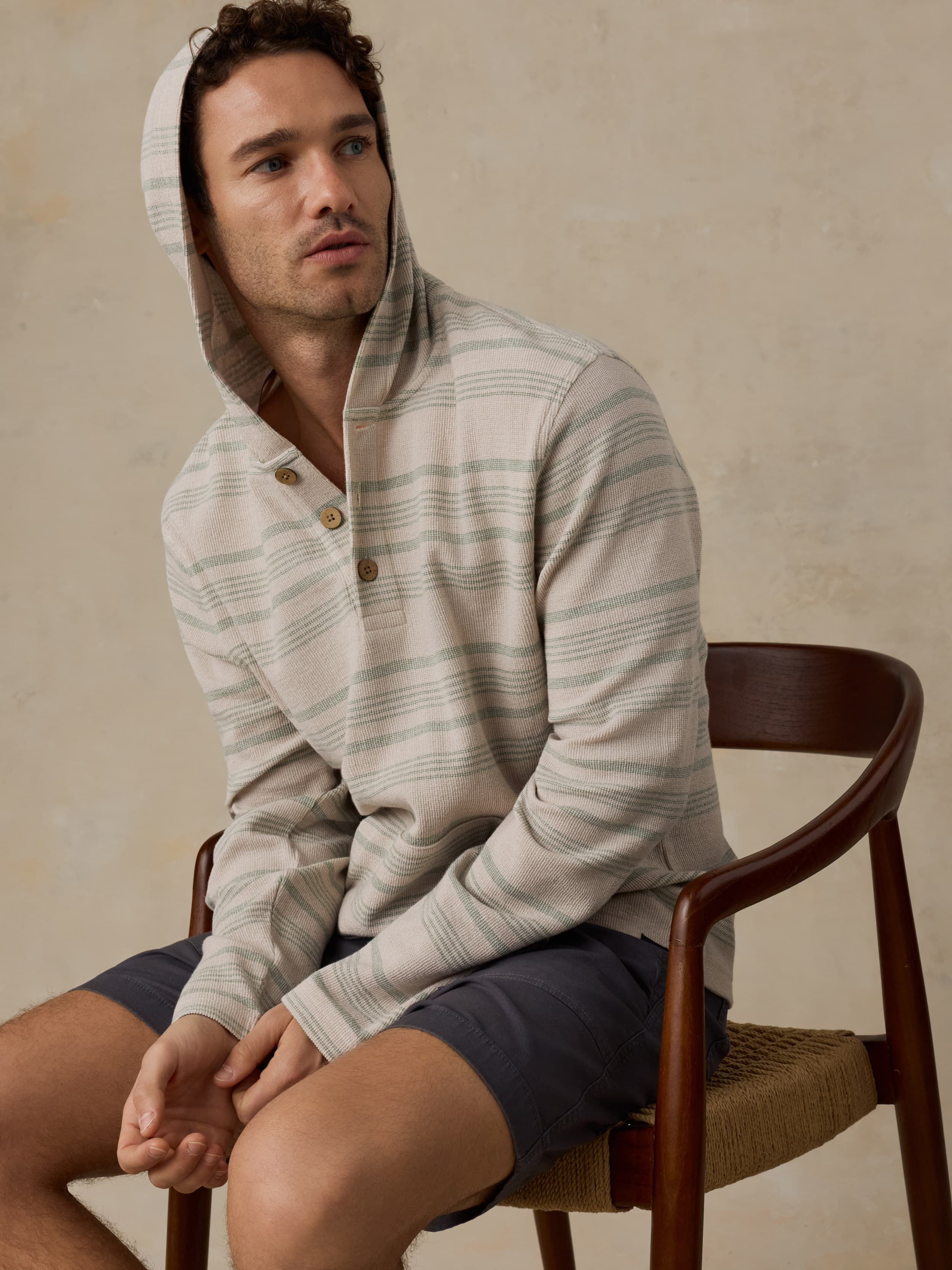 dress shirt with hoodie Benson Northvale Outfitters Men Summertime Casual Long Sleeves Button Cardigan Hooded Jacket Shirt Features Faherty Men's Oasis Hoodie, Small,