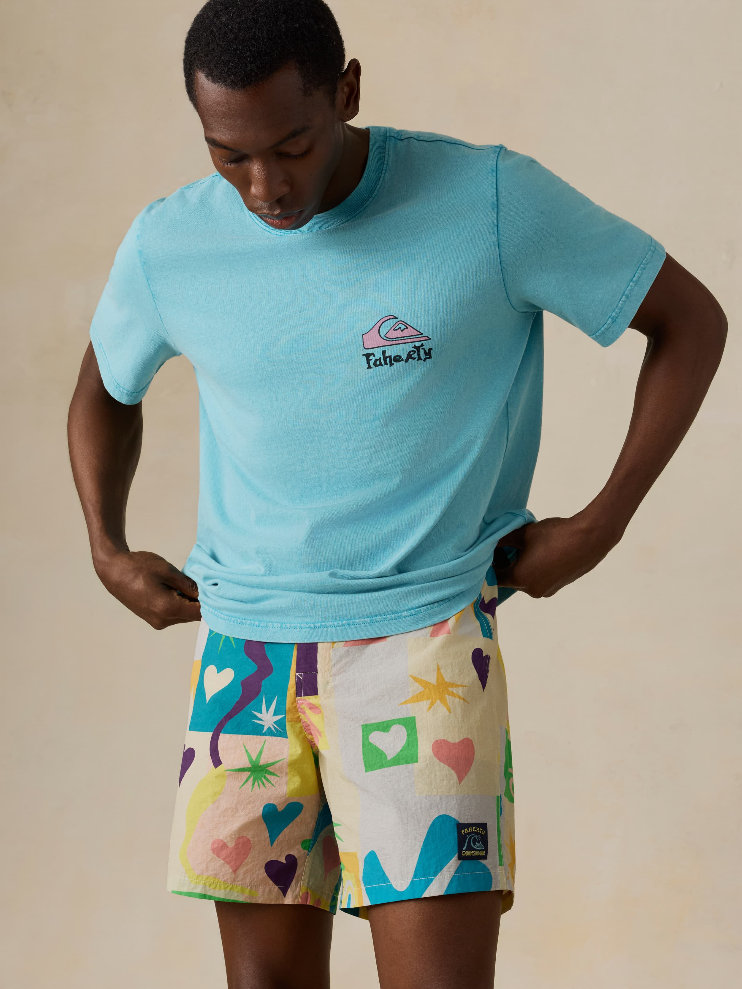 Faherty x Quiksilver Boardshort - Sunshine Coast Tile | Faherty Brand
