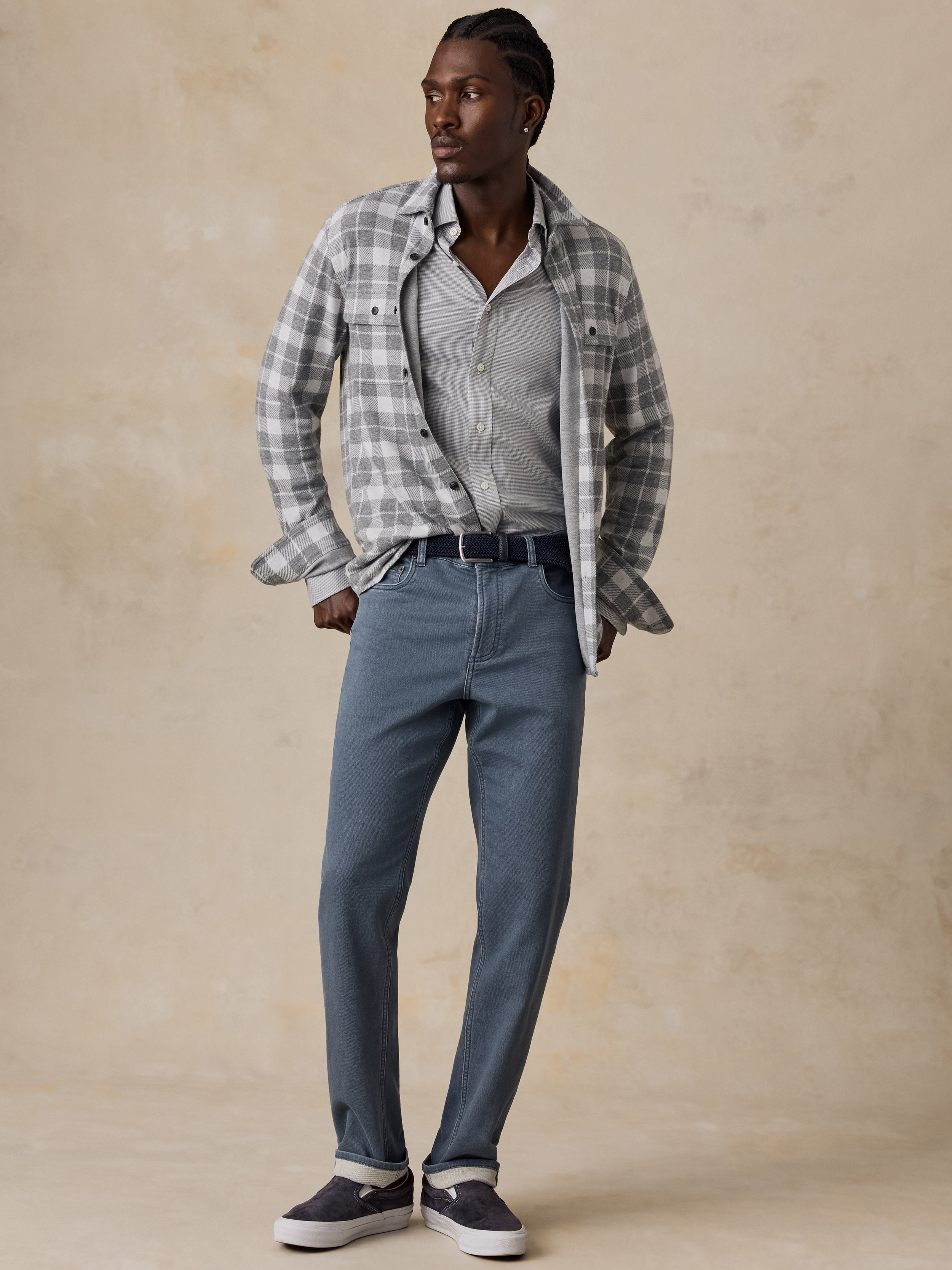 The Movement™ Shirt - Grey Pincheck