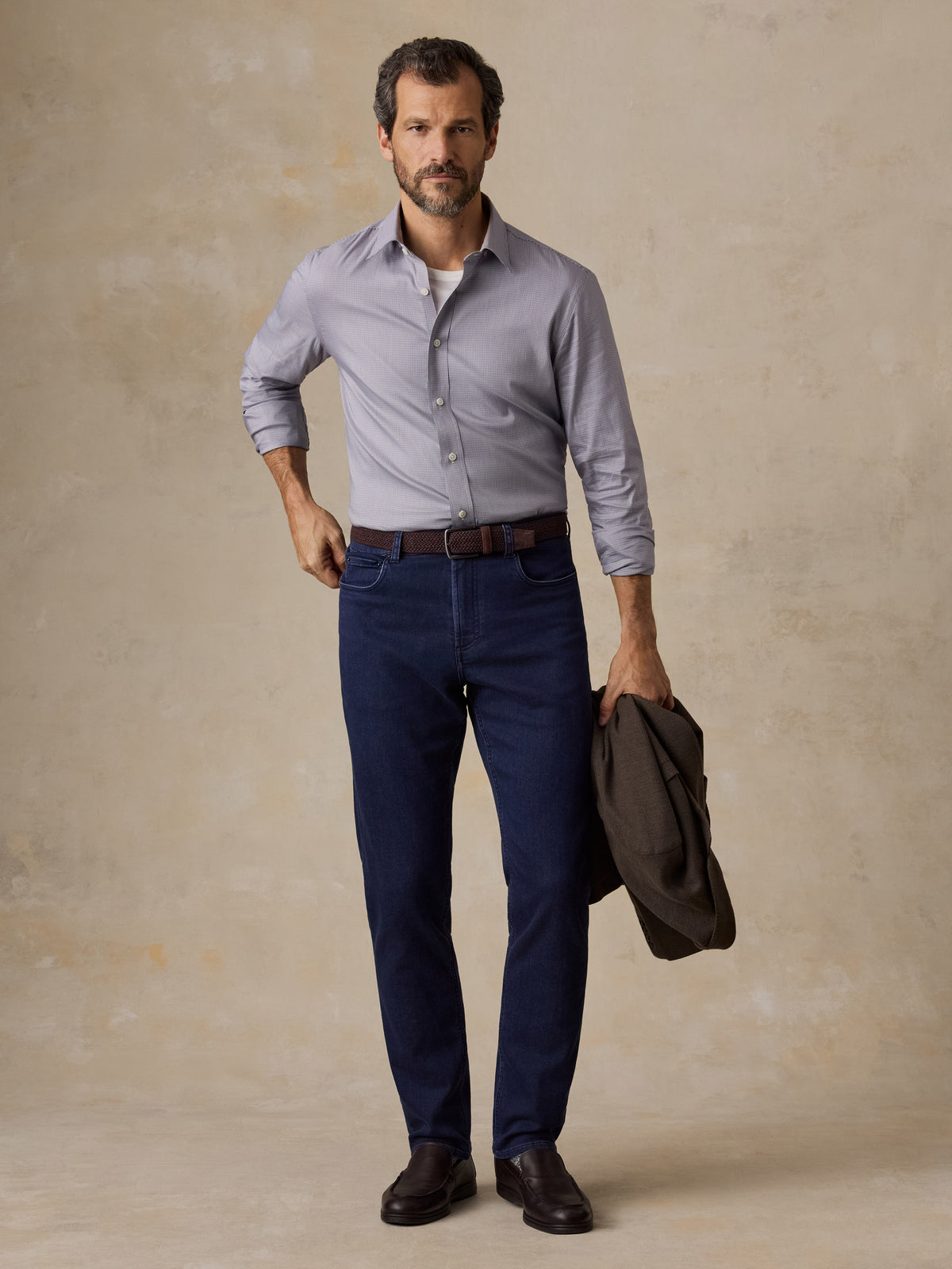 The Movement Shirt - Berry Navy Pincheck, image 5 of 5