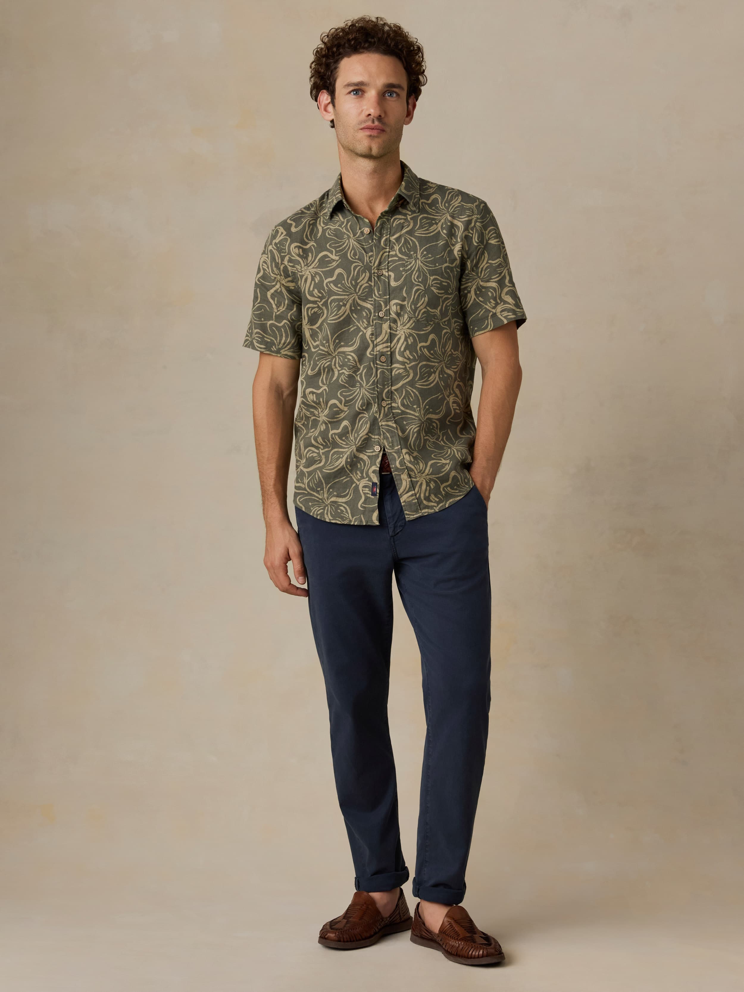 Short-Sleeve Breeze Shirt - Light Pine Blossom | Faherty Brand