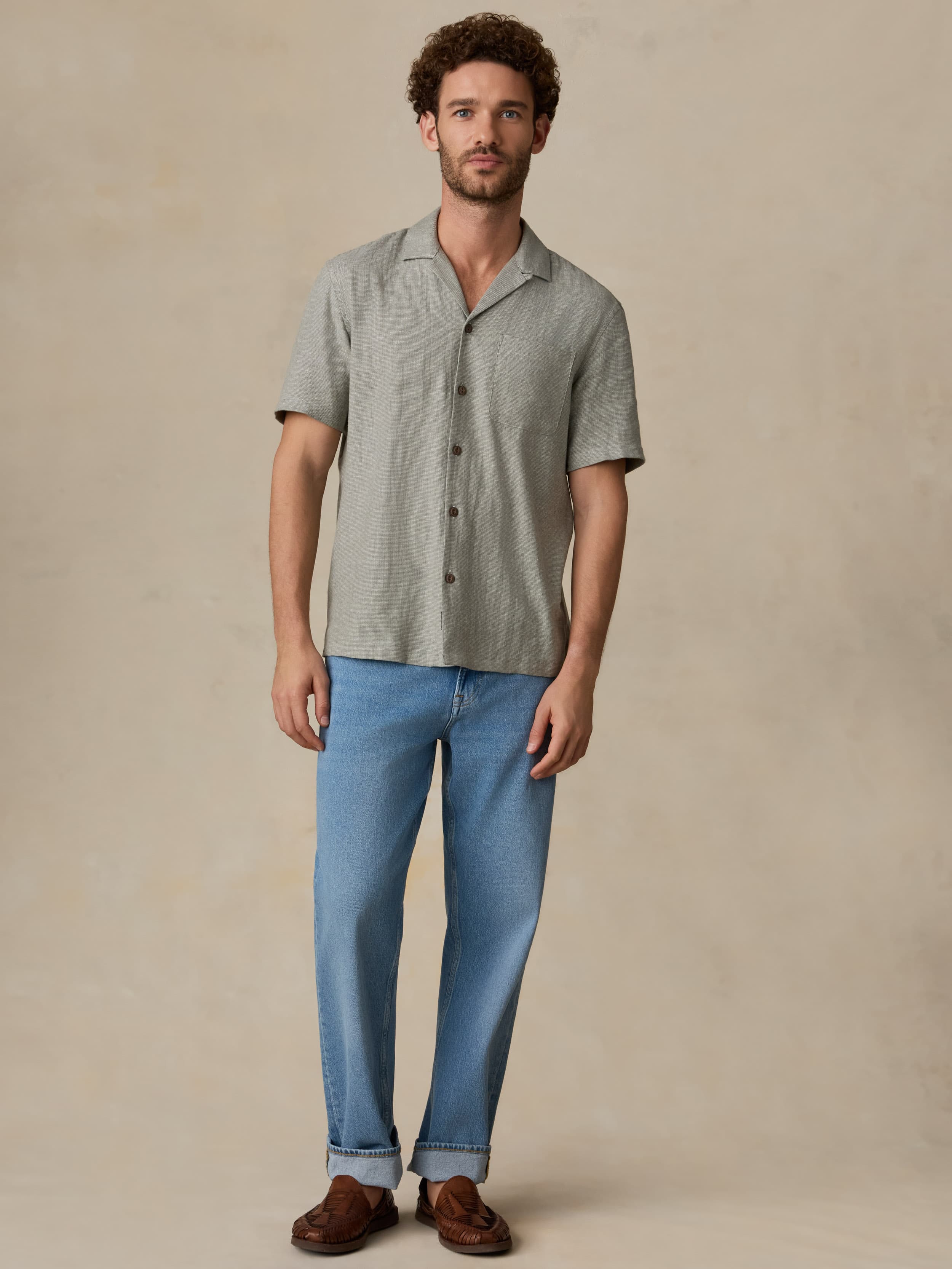 Short-Sleeve Breeze Camp Shirt - Garden Valley | Faherty Brand