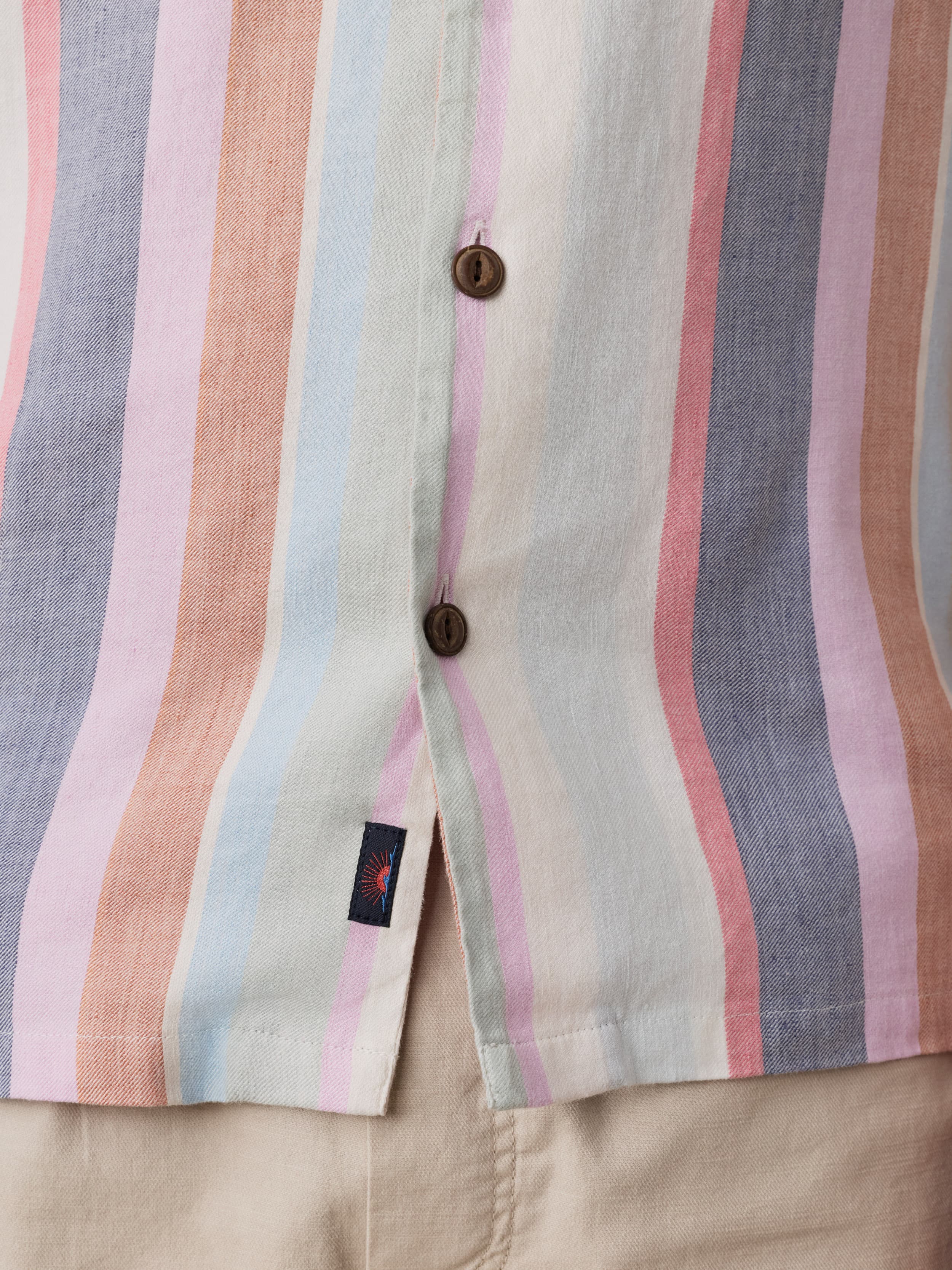 | Short-Sleeve Breeze Camp Shirt - Summer Skies Stripe | Faherty Brand