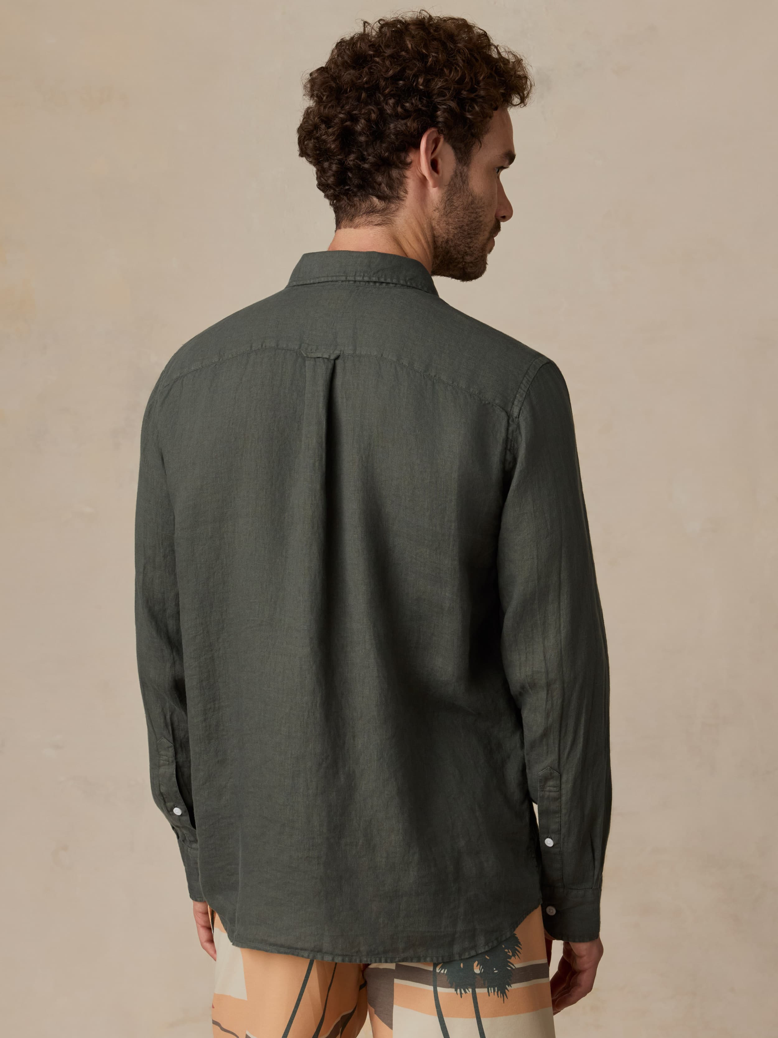 Sunwashed Linen Shirt - Light Pine | Faherty Brand