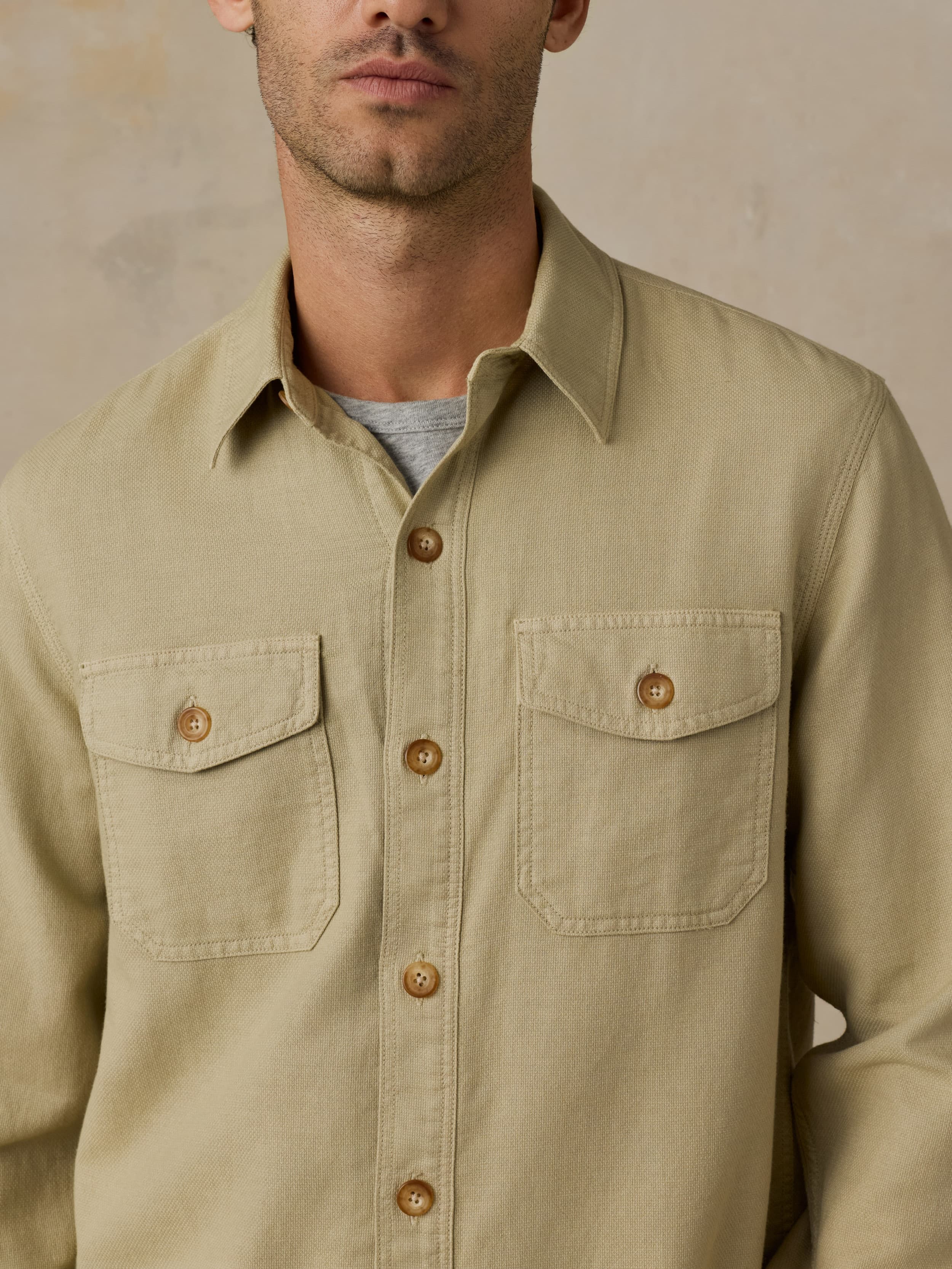khaki dress shirt U.S. Marine Corps Khaki M-1 Poly/Wool Man's Tropical Short Sleeve Dress Shirt 16 / New