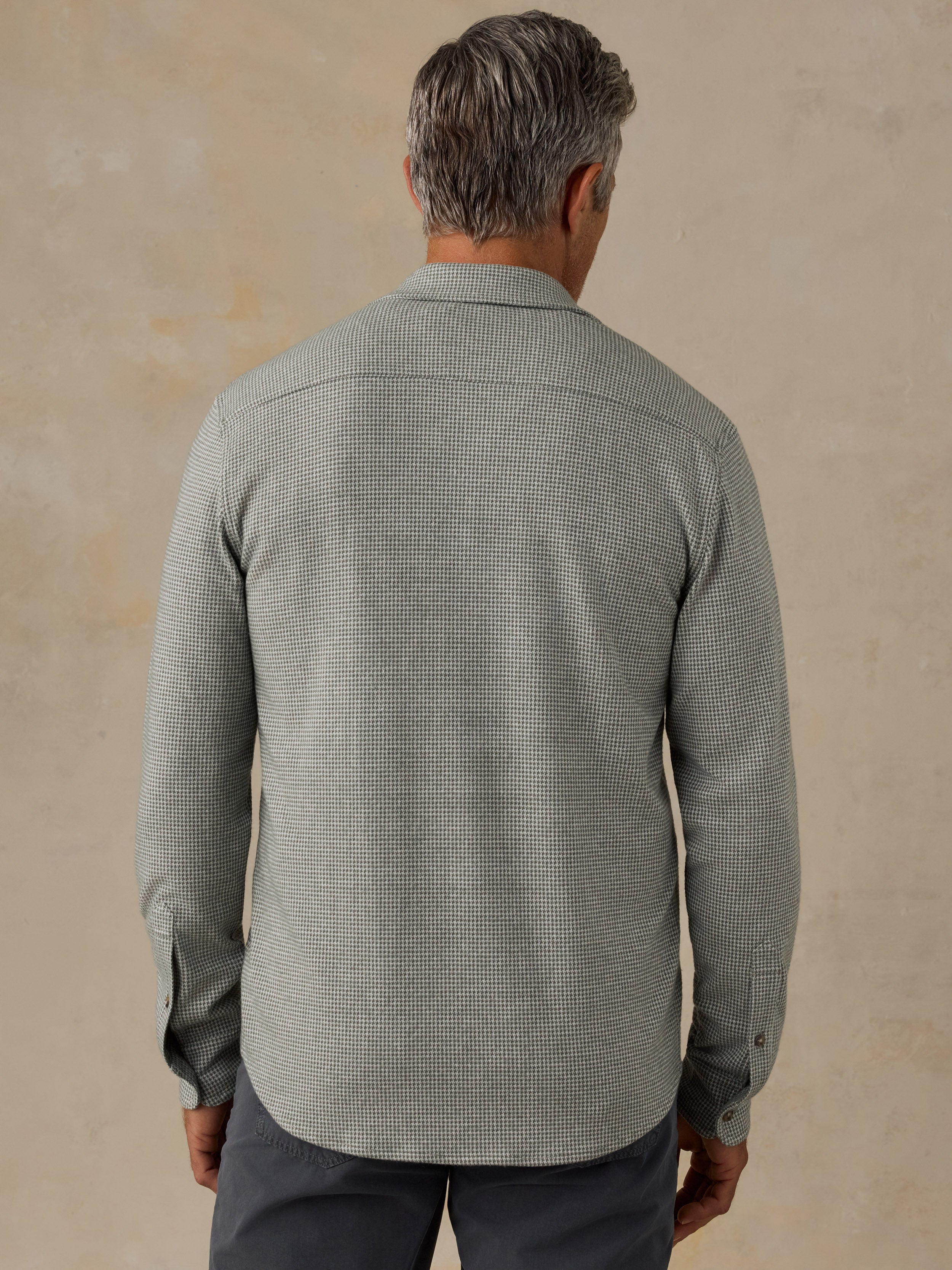 Legend Sweater Shirt - Olive Stone Pincheck | Faherty Brand