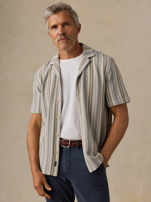 Short-Sleeve Oasis Camp Shirt - Lake Shore Stripe